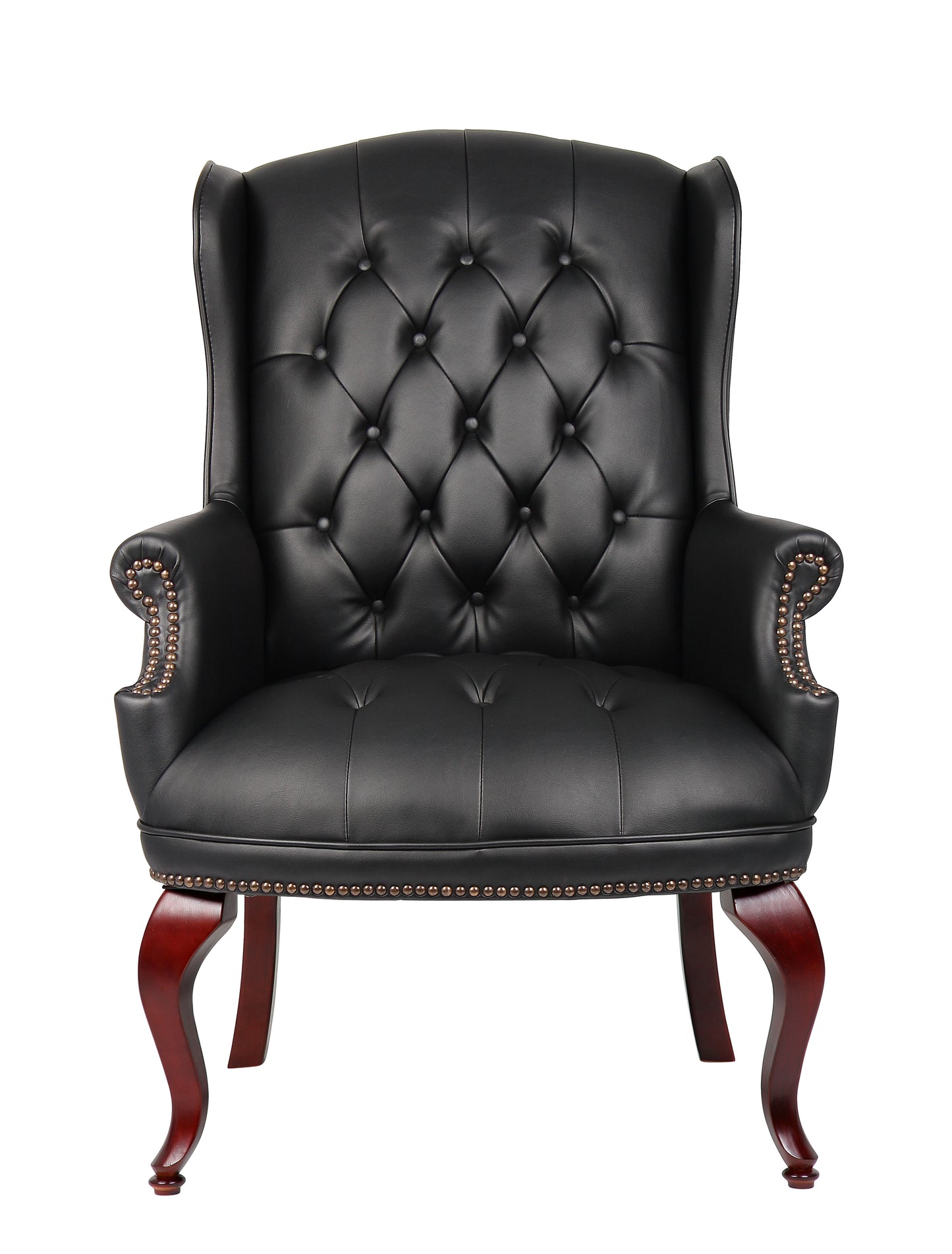 Boss Wingback Traditional Guest Chair In Black image 5