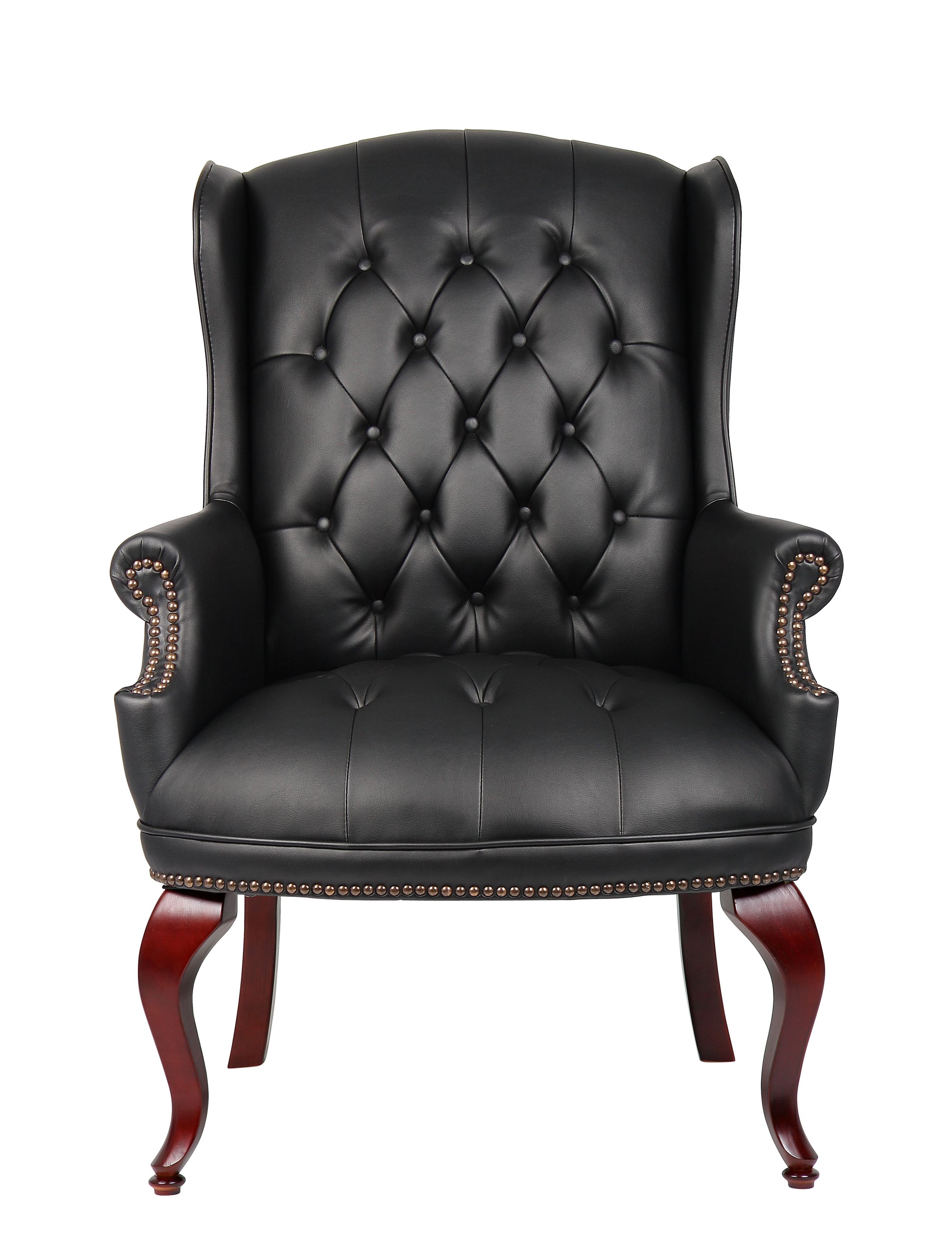 Boss Wingback Traditional Guest Chair In Black image 5