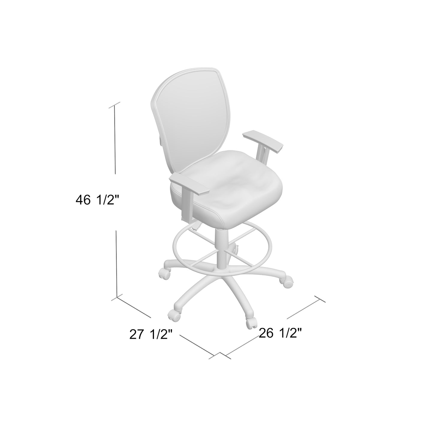 Boss Contract Mesh Drafting Stool image 4