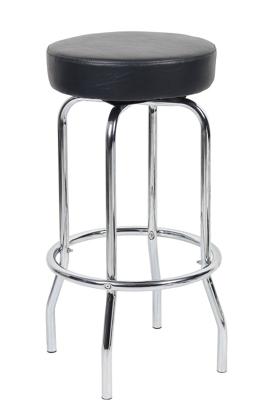 29" Chrome/Black Stool