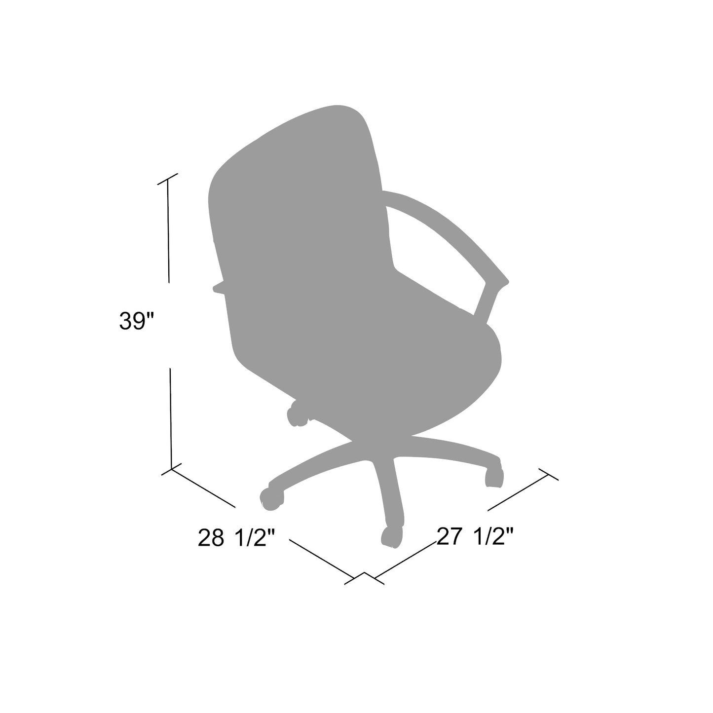 Boss Mid Back LeatherPlus Chair image 4