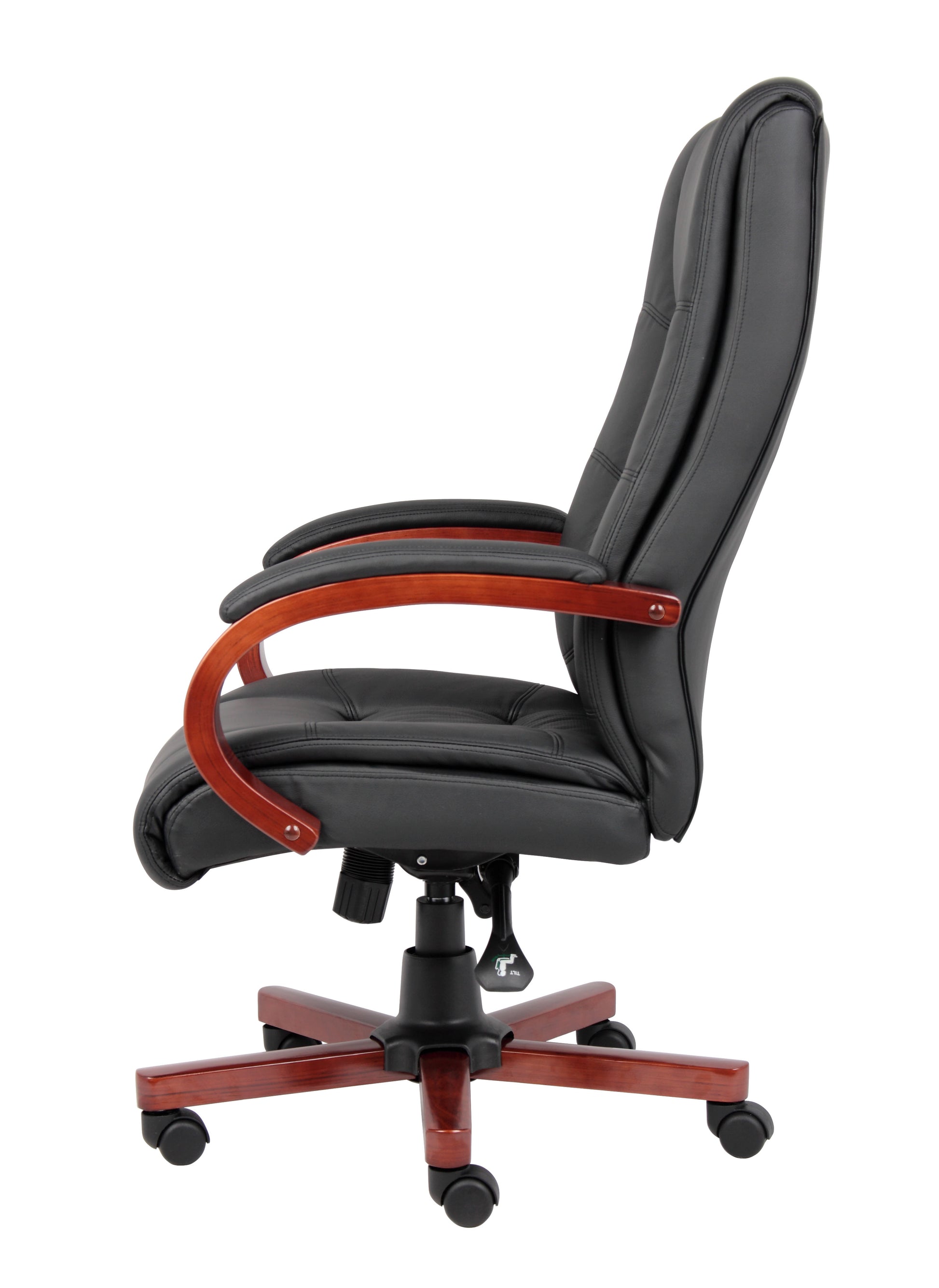 Boss High Back Executive Wood Finished Chair, Cherry image 8