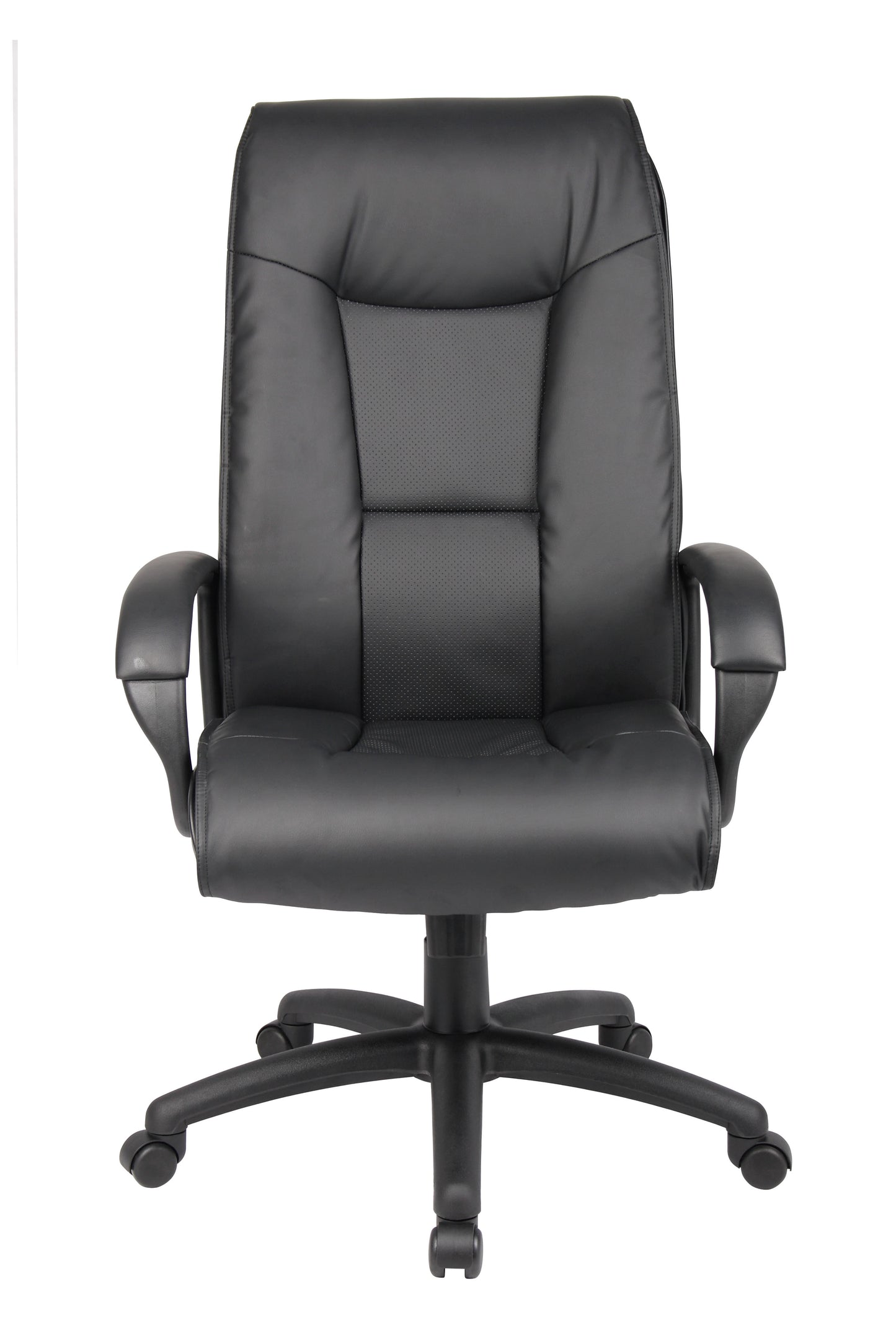 Boss Executive Leather Plus Chair W/Padded Arm image 6