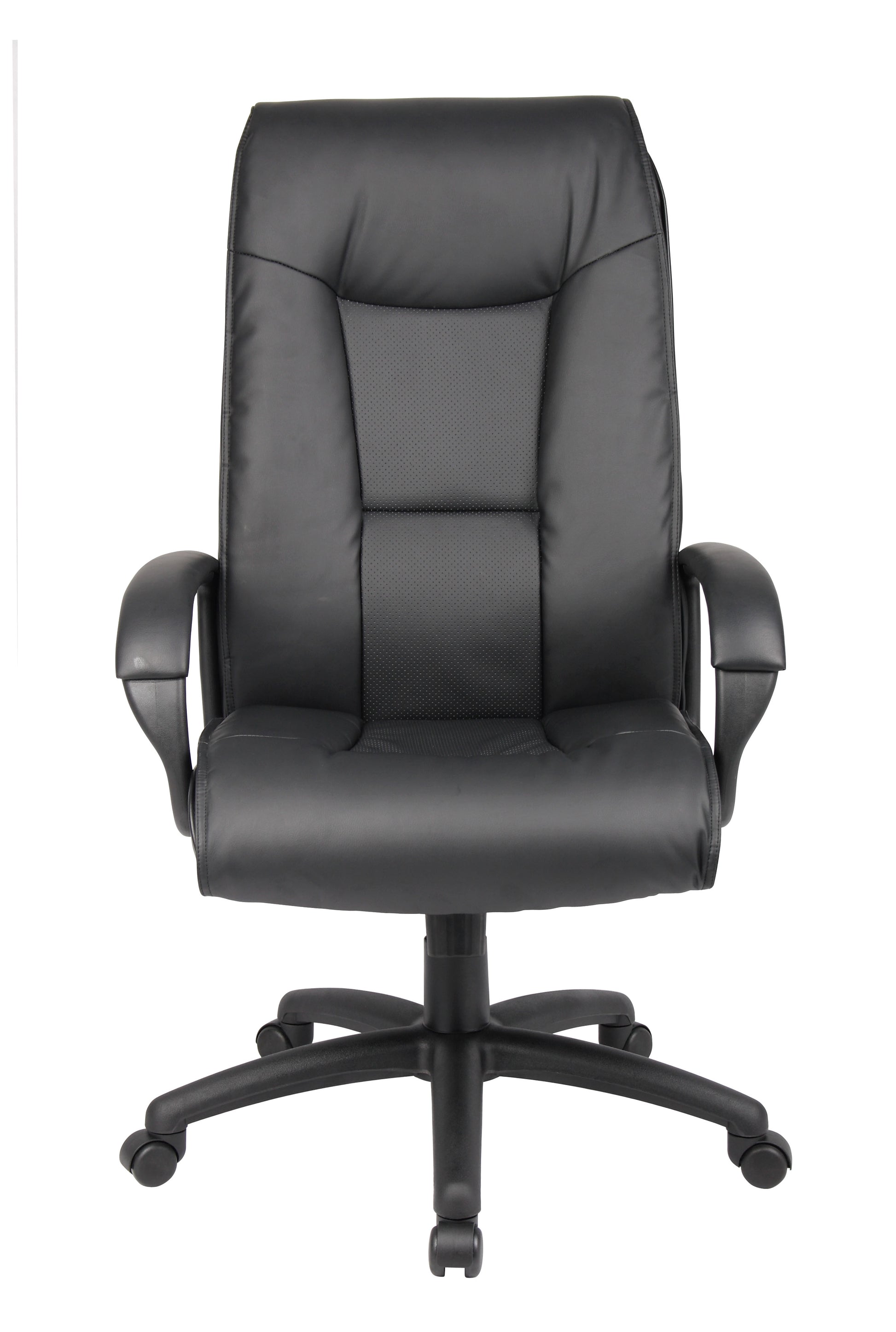 Boss Executive Leather Plus Chair W/Padded Arm image 6