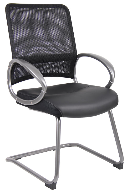 Boss Mesh Back W/ Pewter Finish Guest Chair