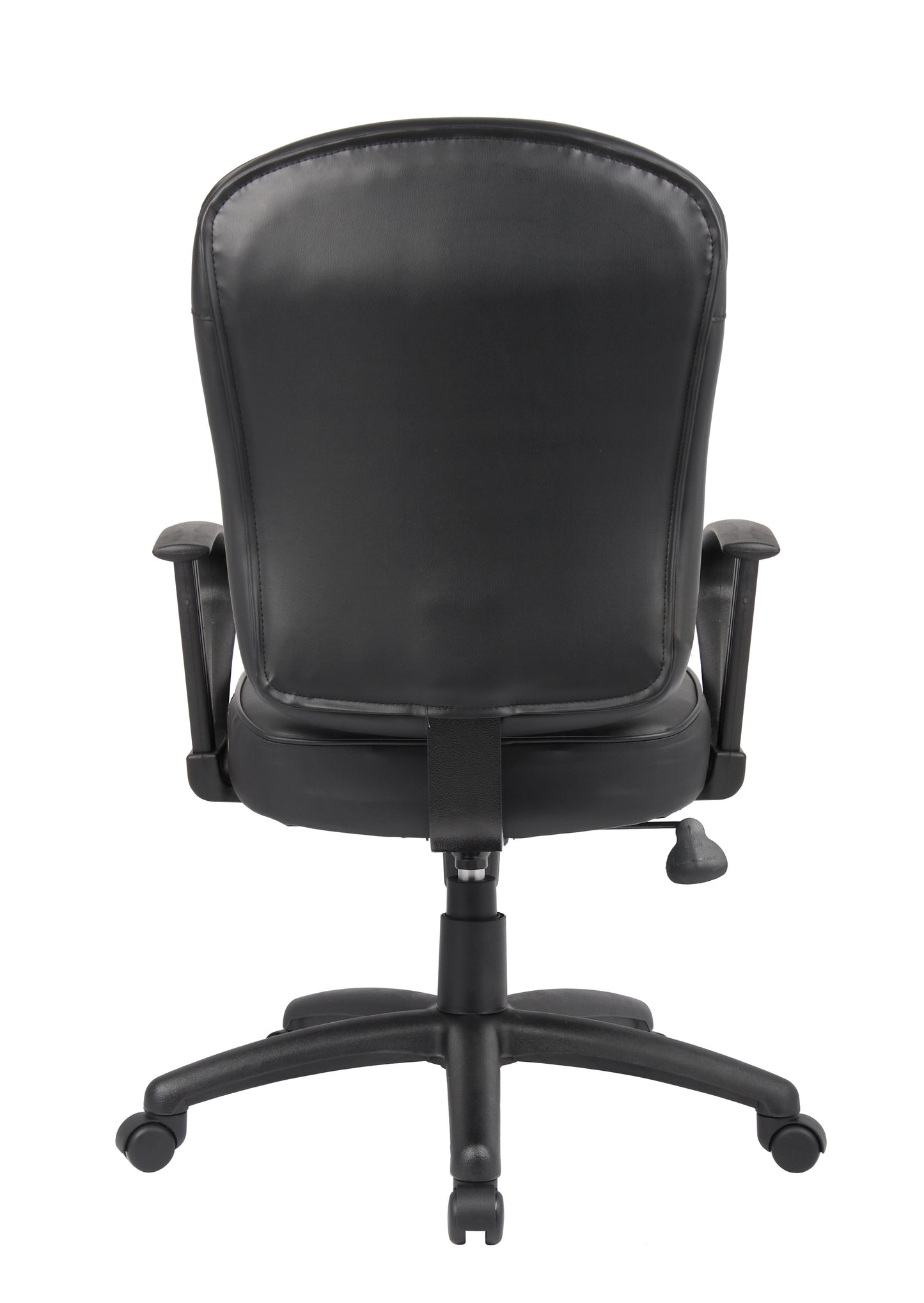 Boss Black Leather Task Chair W/ Loop Arms image 4