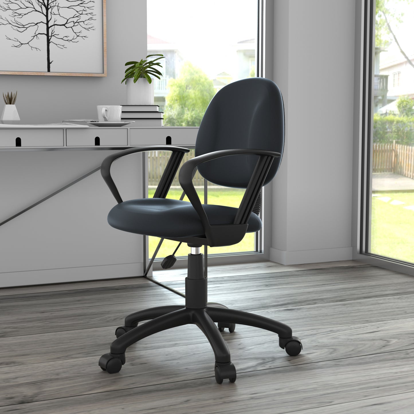 Boss Black Posture Chair W/ Loop Arms image 2