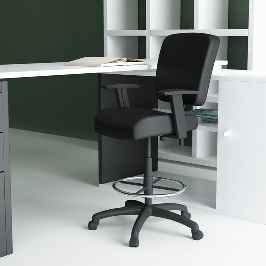 Boss 300 lb Heavy Duty Office Stool, Black image 2
