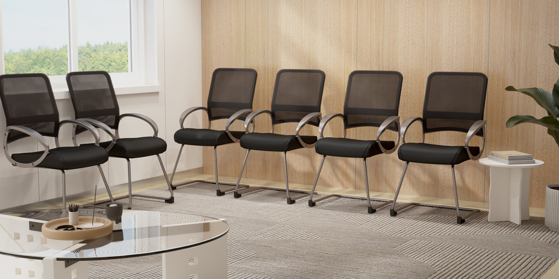 Boss Mesh Back W/ Pewter Finish Guest Chair image 2