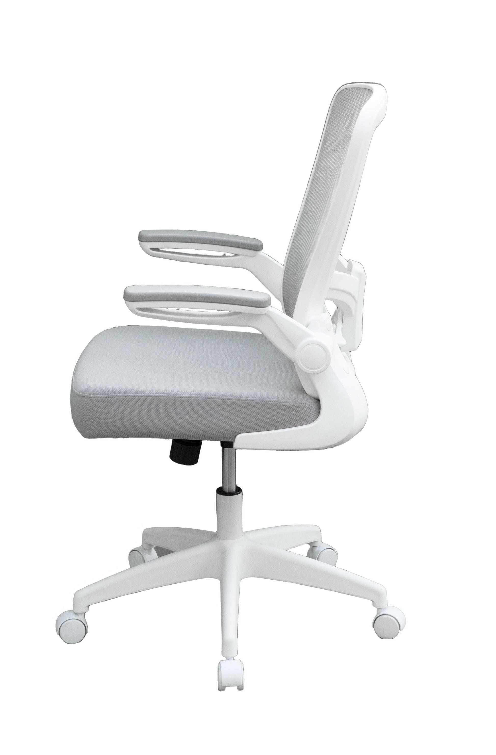 Boss Grey Mesh, Flip Arm, Task Chair, White Frame image 4