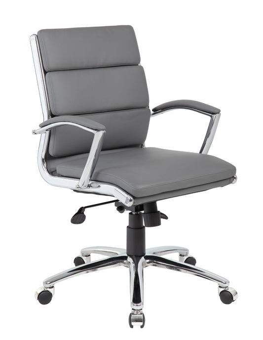 Boss Executive CaressoftPlus Chair with Metal Chrome Finish - Mid Back