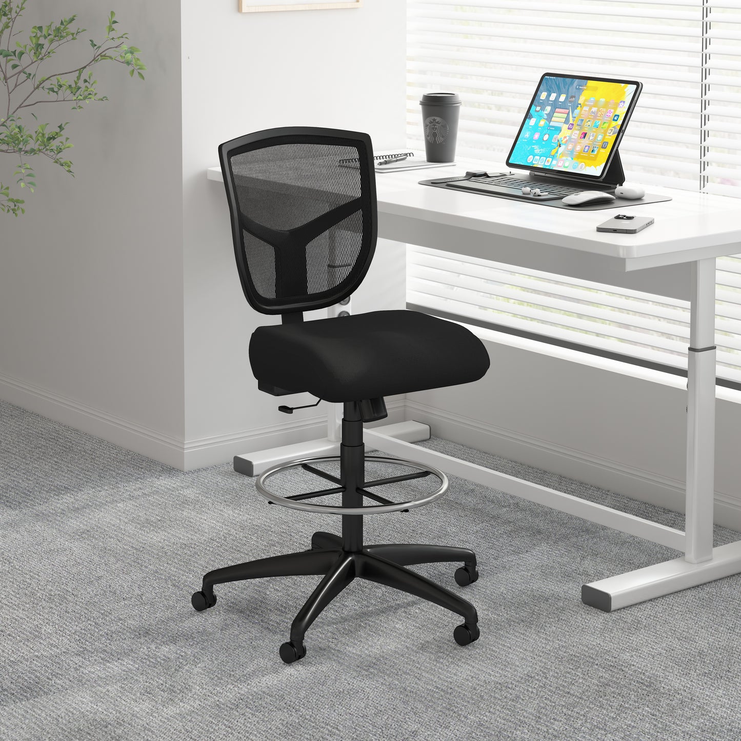 Boss Contract Mesh Drafting Stool image 2