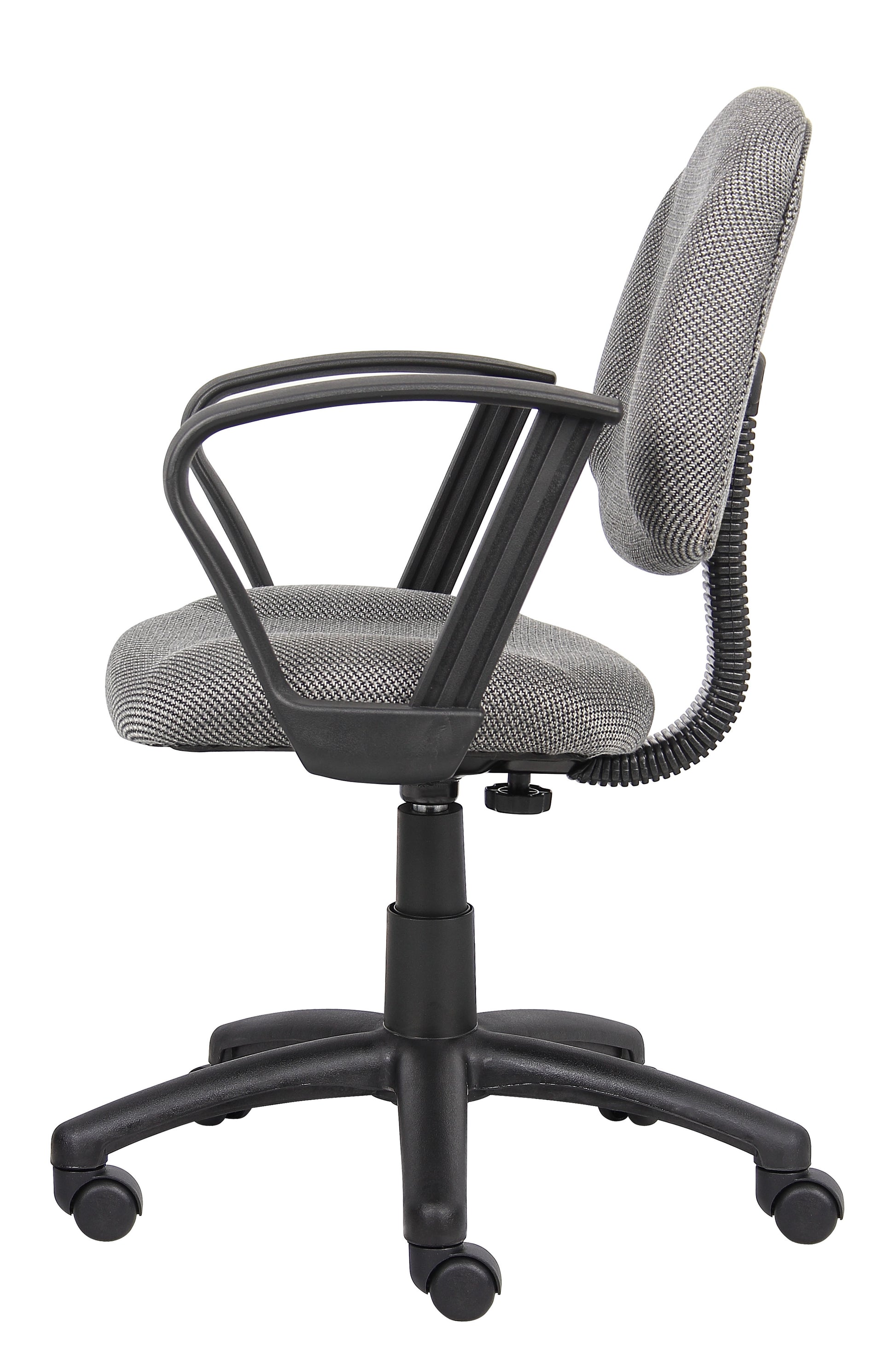 Boss Grey  Deluxe Posture Chair W/ Loop Arms image 7