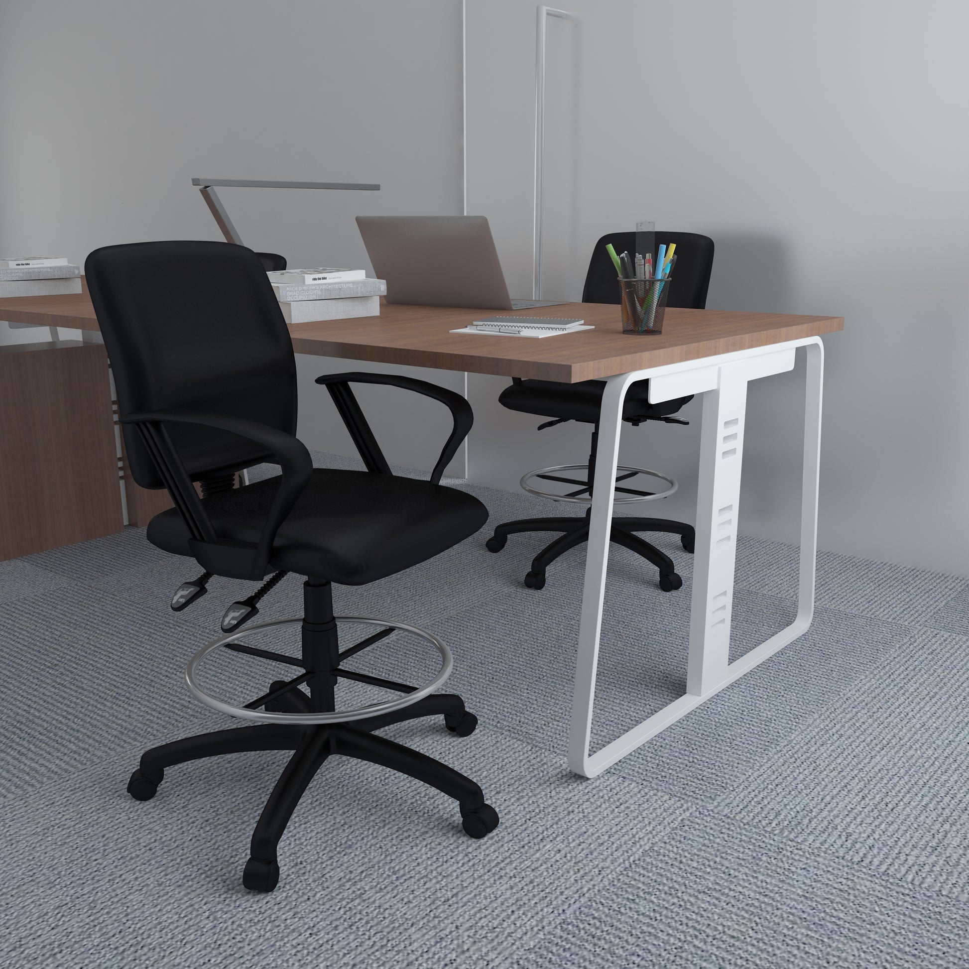 Boss Multi-Function Fabric Drafting Stool W/ Loop Arms image 2