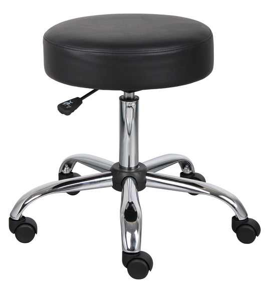 Boss Black Antimicrobial Vinyl Medical Stool