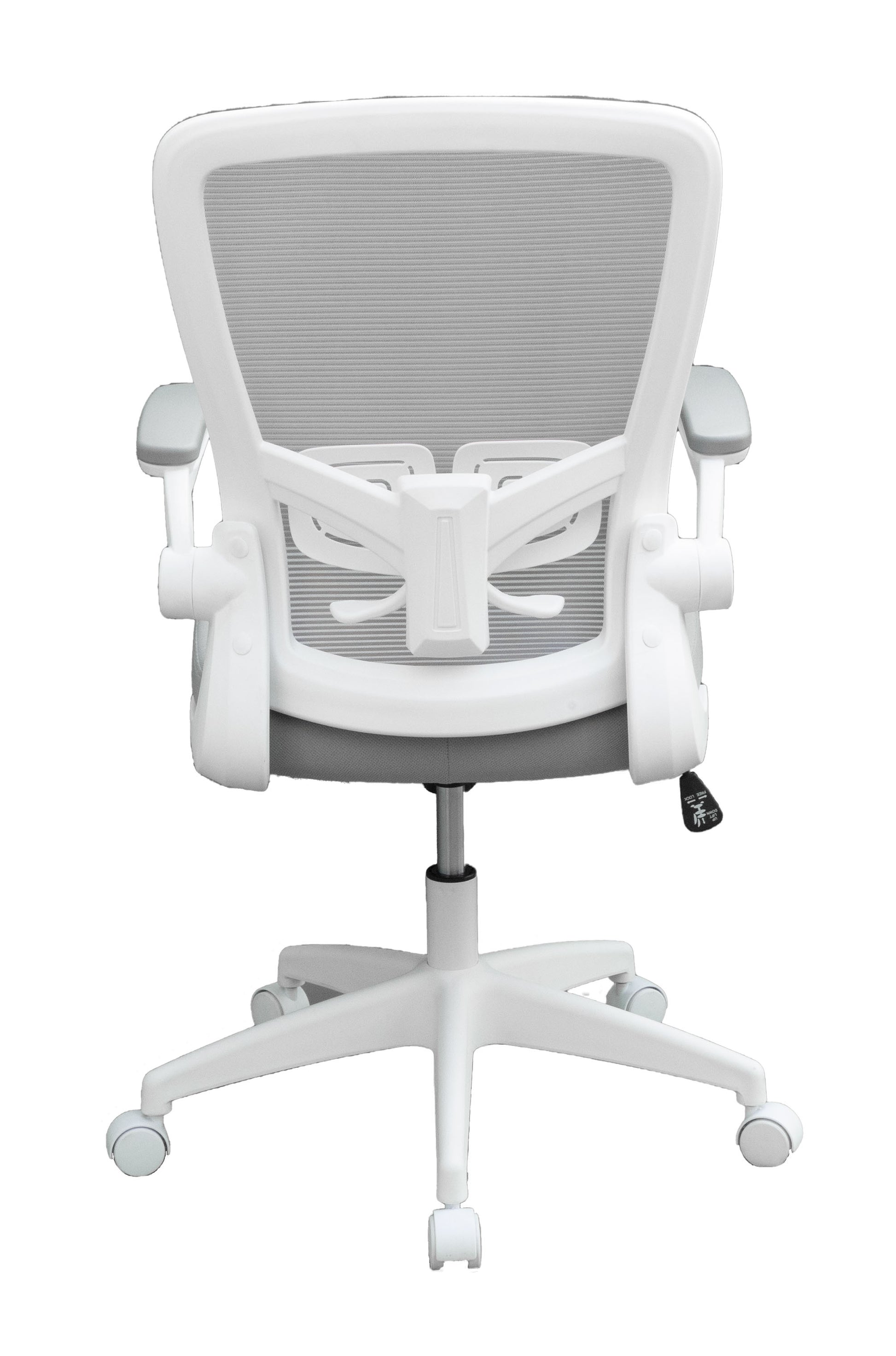 Boss Grey Mesh, Flip Arm, Task Chair, White Frame image 5