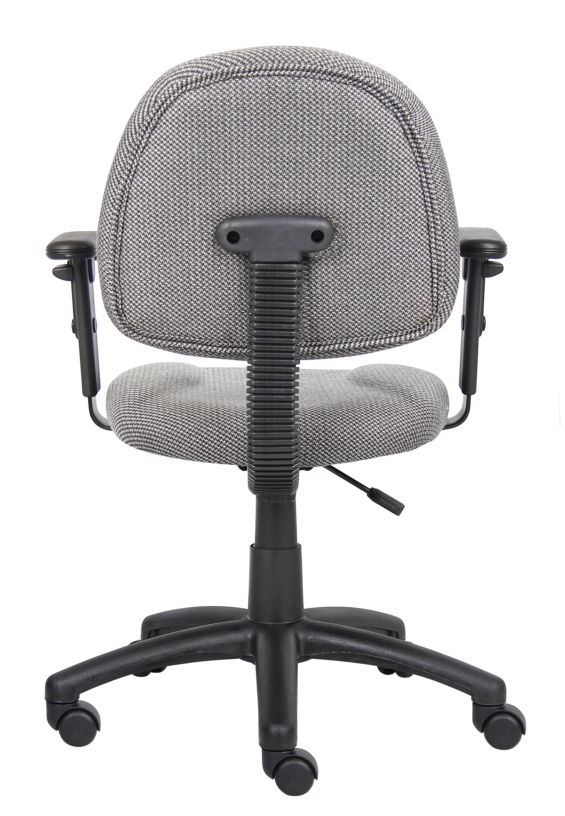 Boss Grey  Deluxe Posture Chair W/ Adjustable Arms image 6