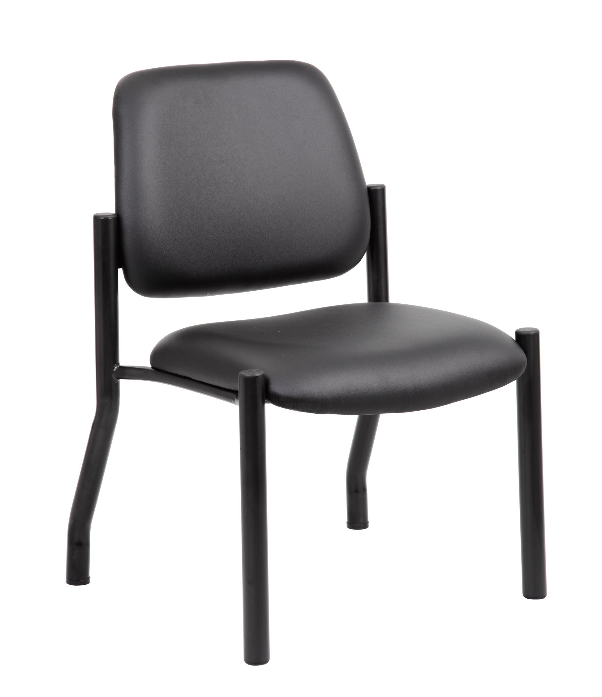 Boss Antimicrobial Armless Guest Chair, 300 lb. weight capacity