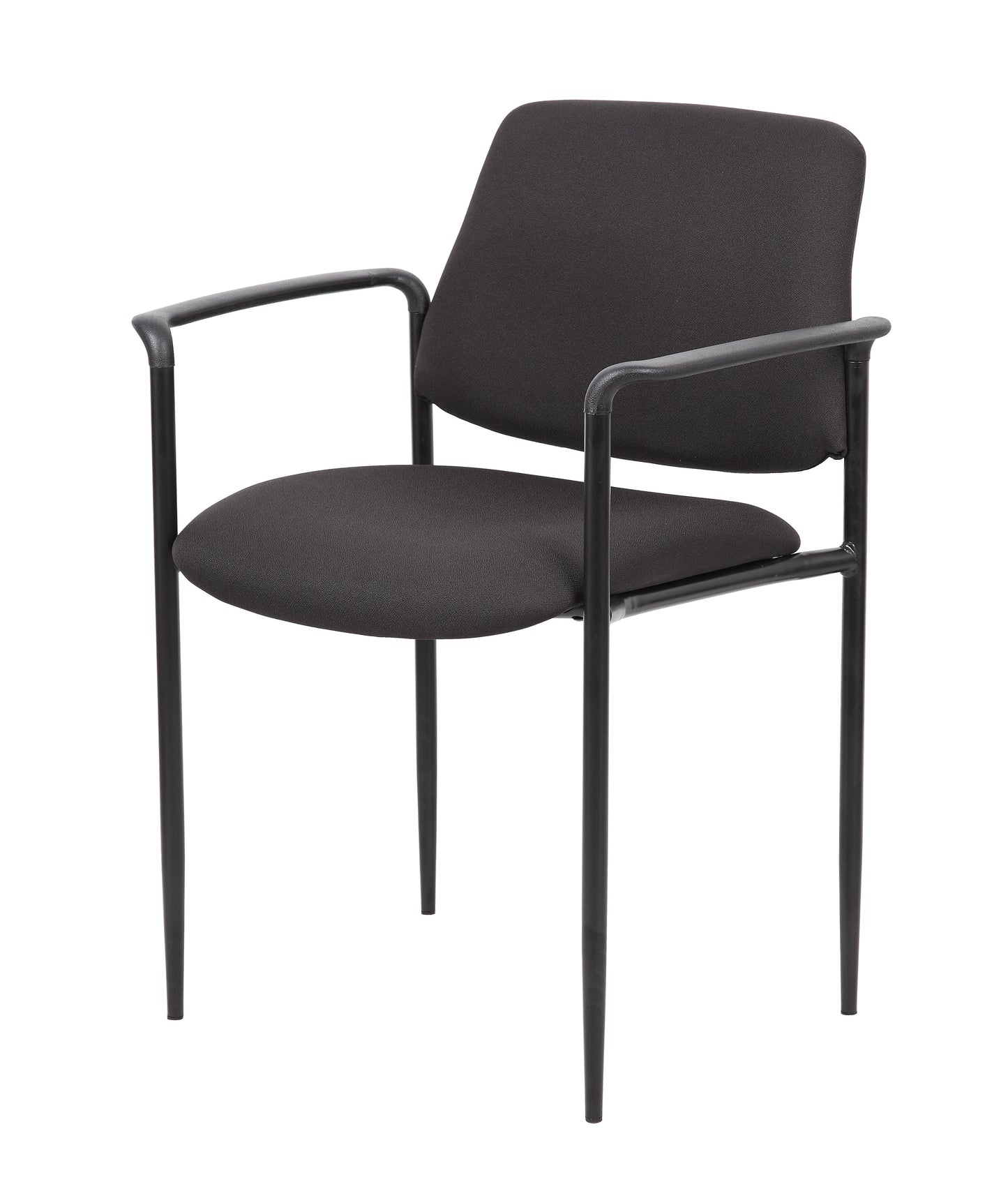 Boss Square Back  Diamond Stacking Chair W/Arm In Black image 3