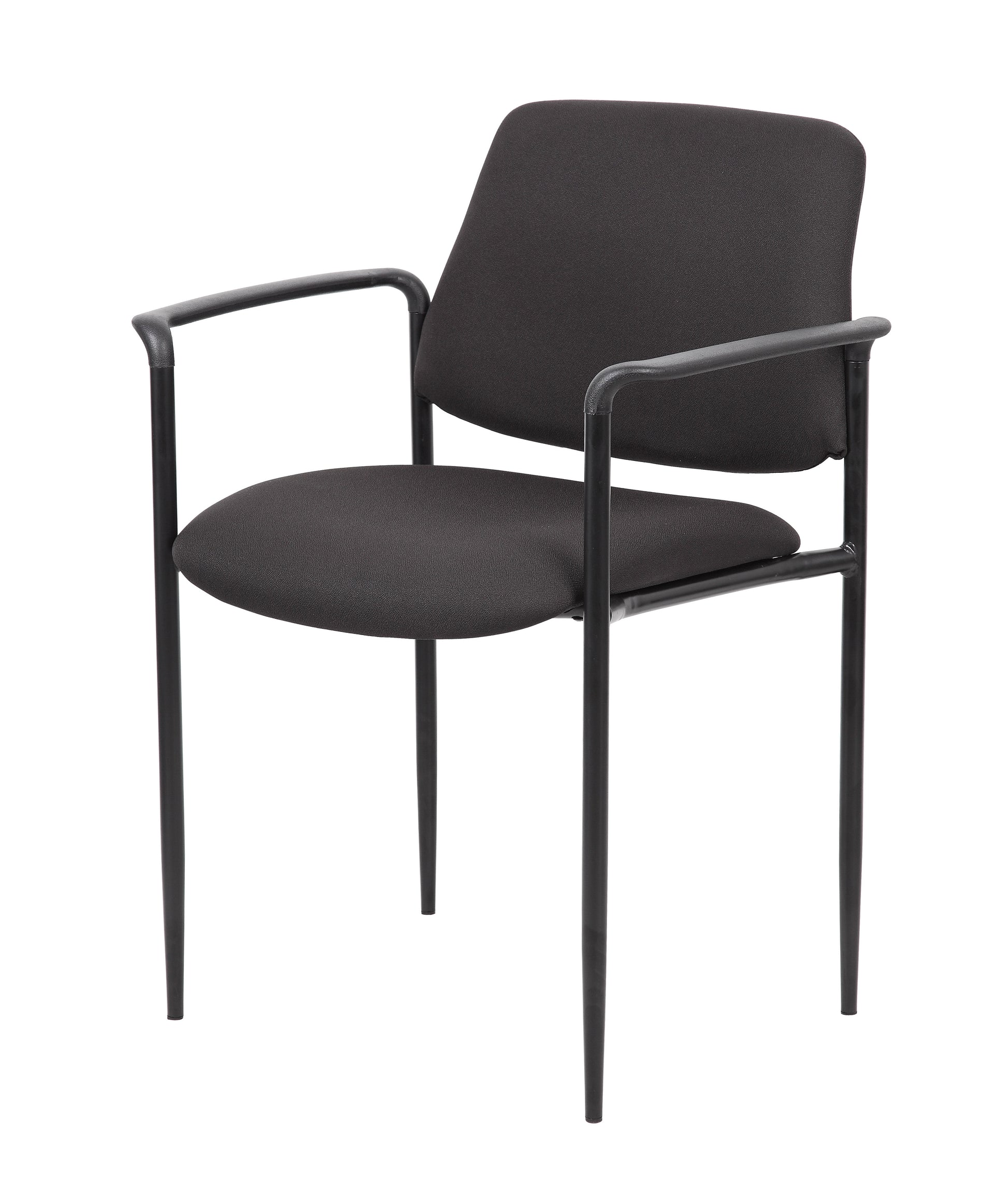 Boss Square Back  Diamond Stacking Chair W/Arm In Black image 3