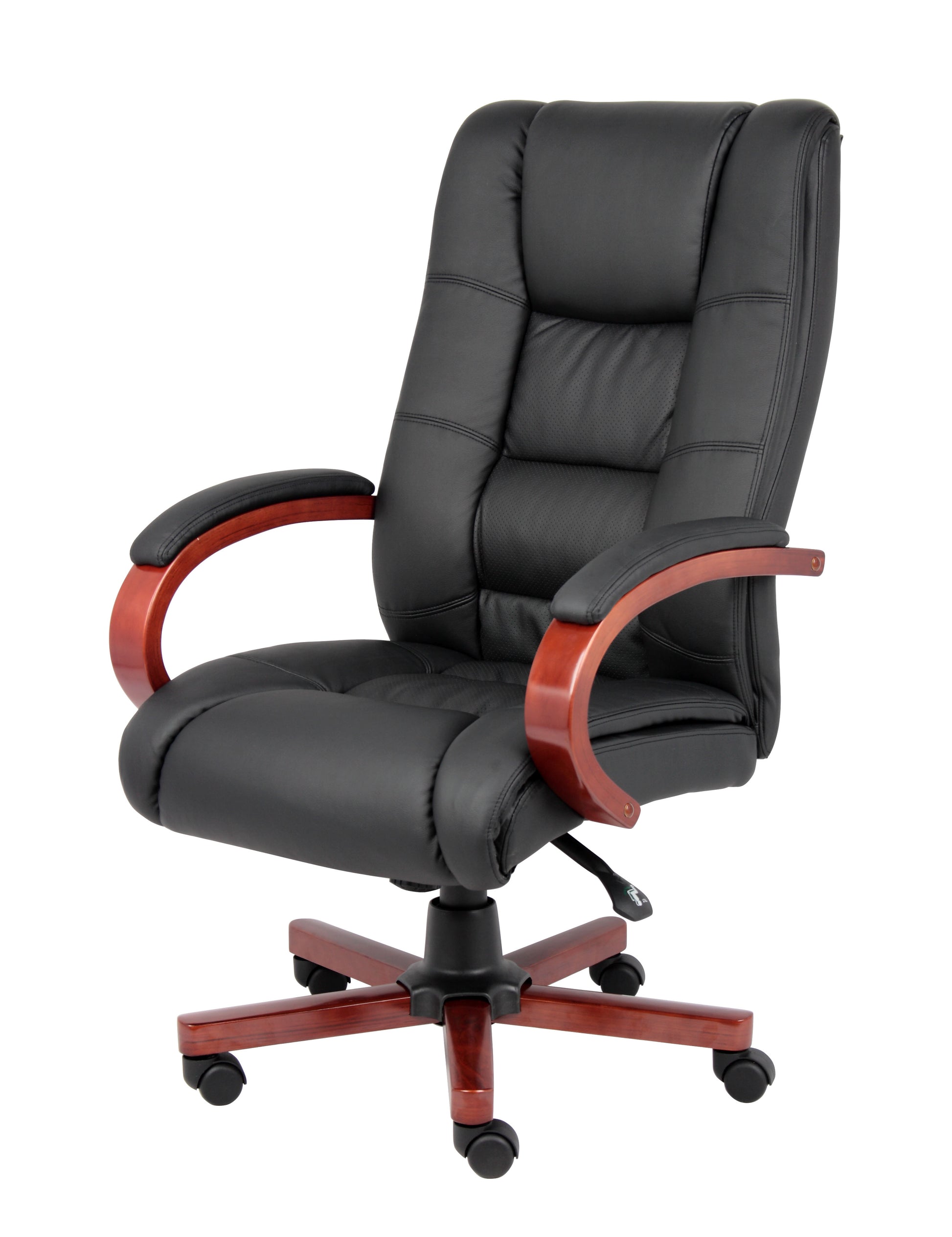 Boss High Back Executive Wood Finished Chair, Cherry image 7