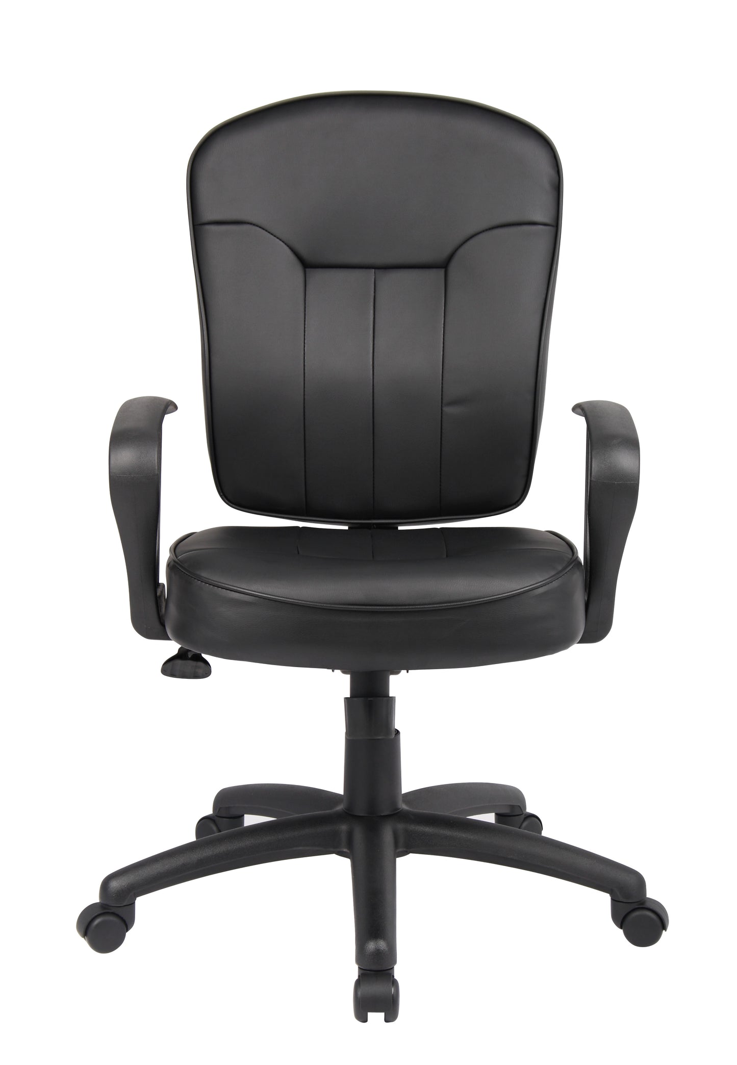 Boss Black Leather Task Chair W/ Loop Arms image 6