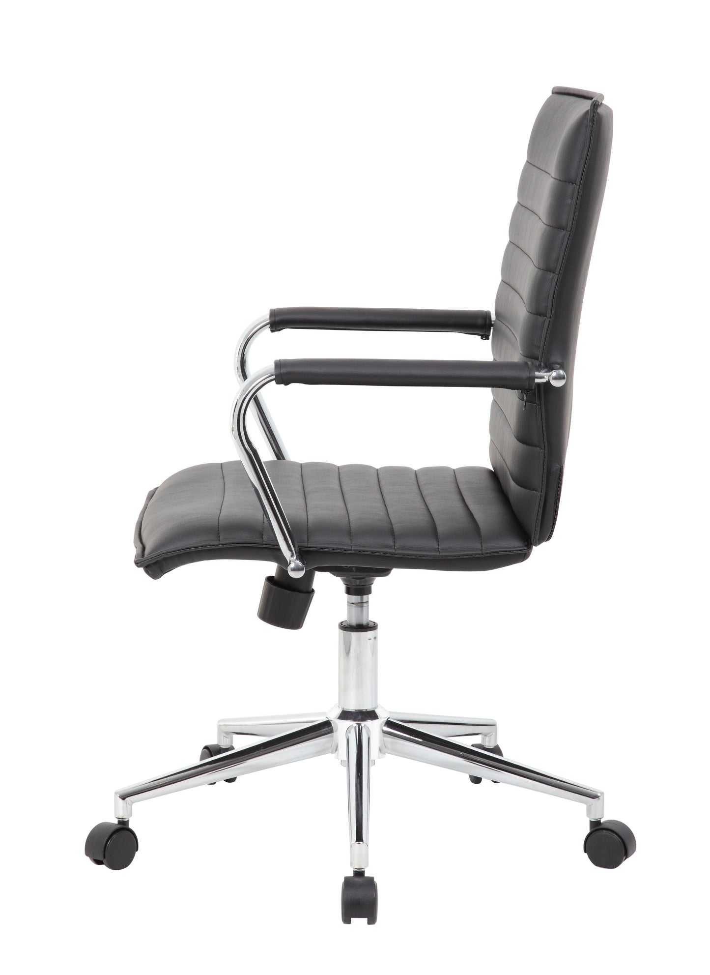 Boss Black Vinyl Hospitality Chair image 7