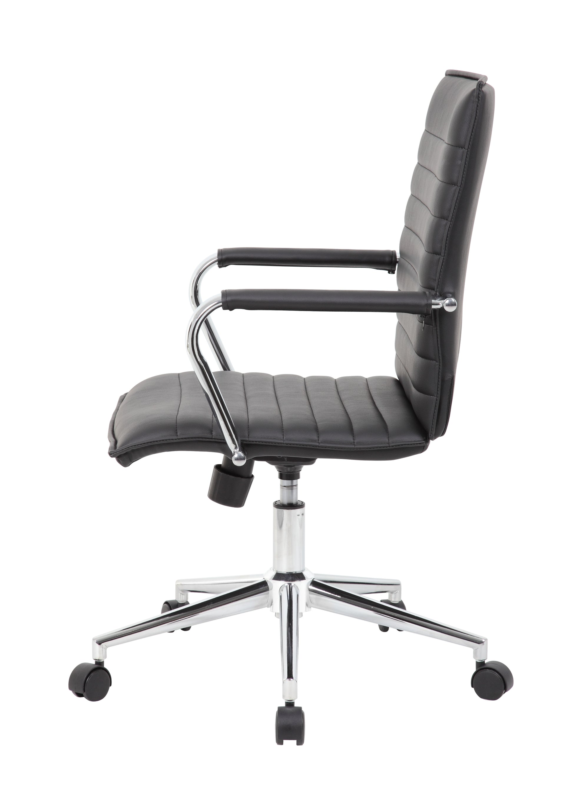 Boss Black Vinyl Hospitality Chair image 7