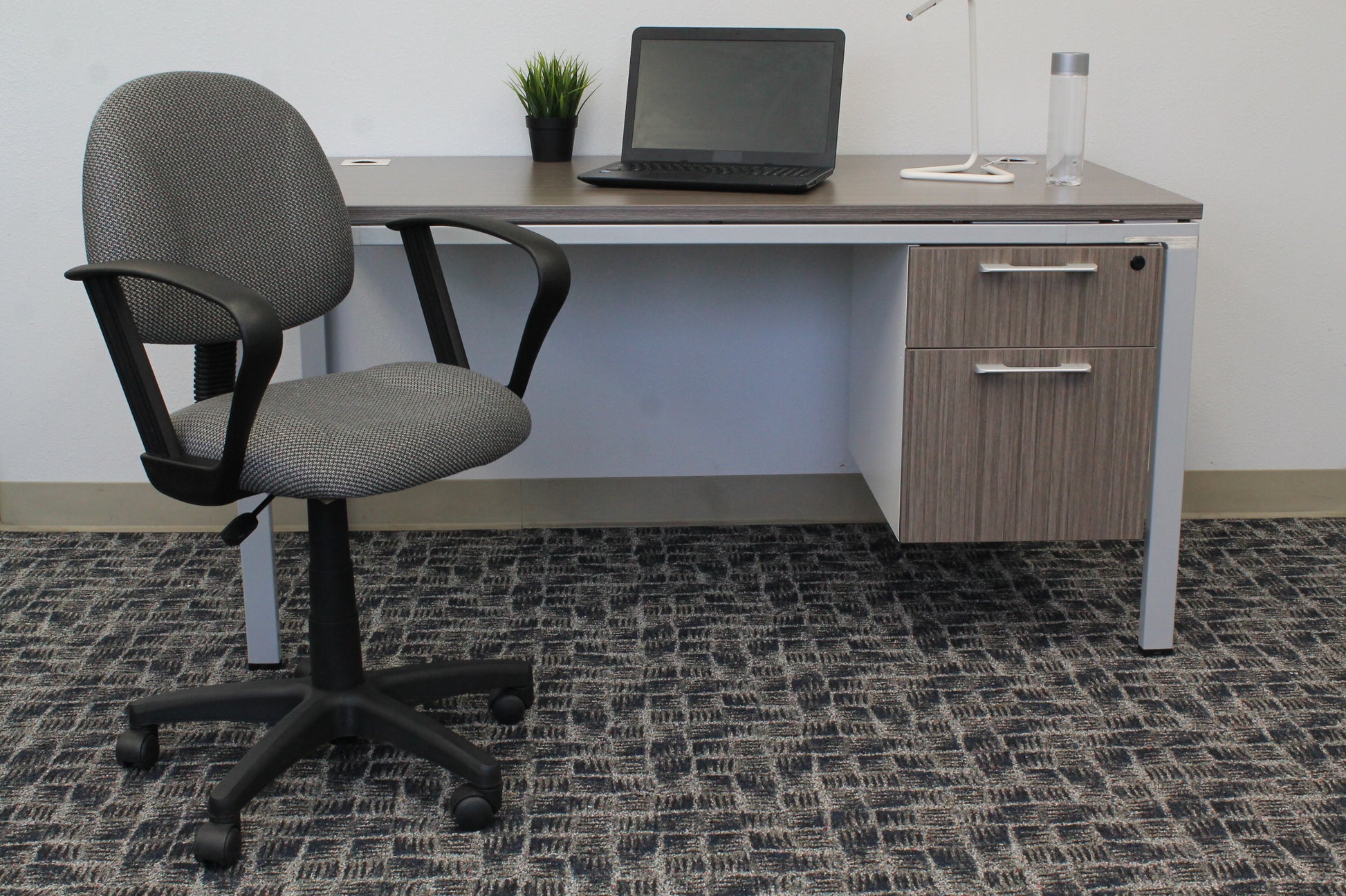 Boss Grey  Deluxe Posture Chair W/ Loop Arms image 2