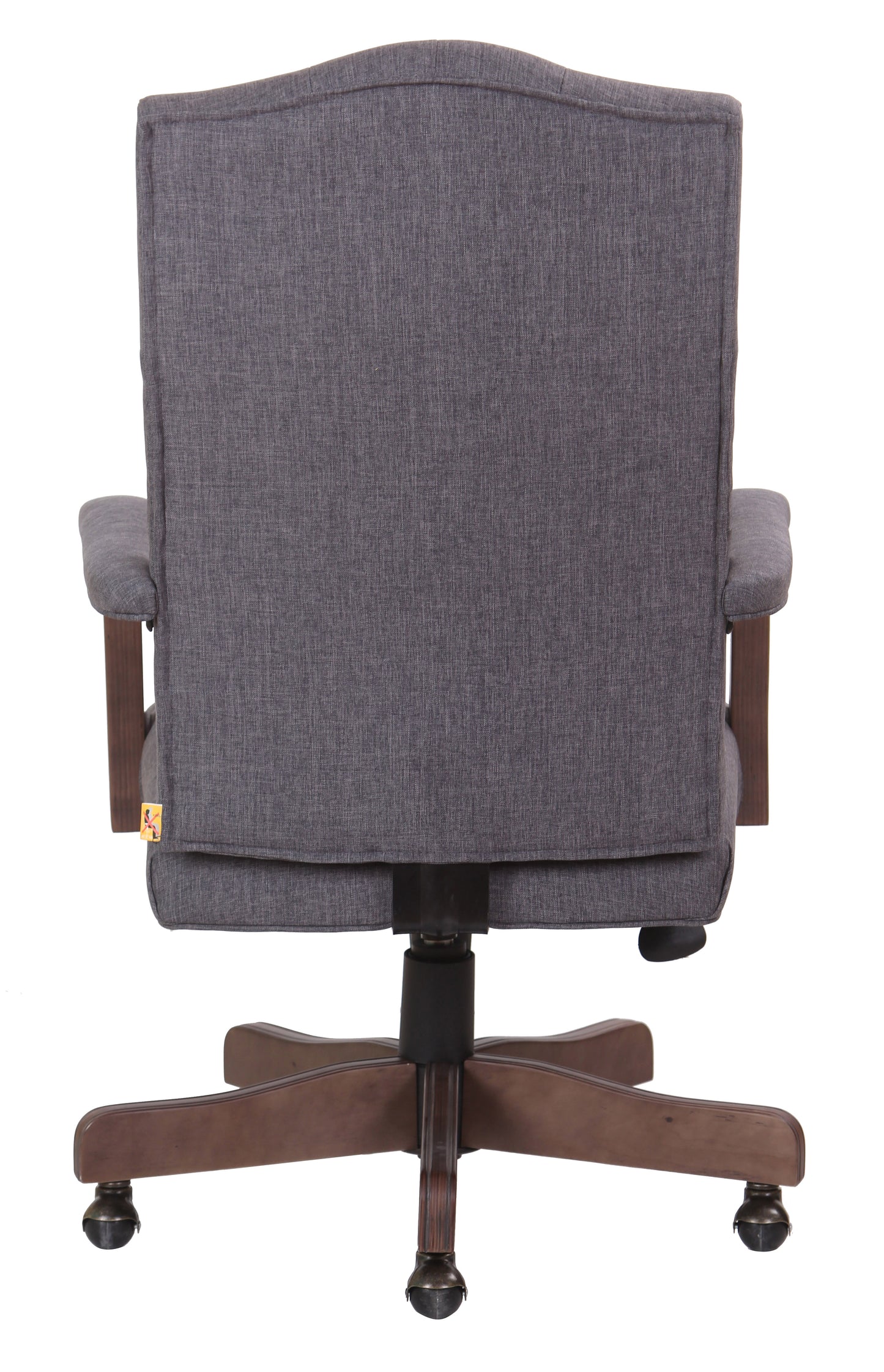 BOSS Executive Slate Grey Commercial Grade Linen Chair With Driftwood Finish Frame image 5