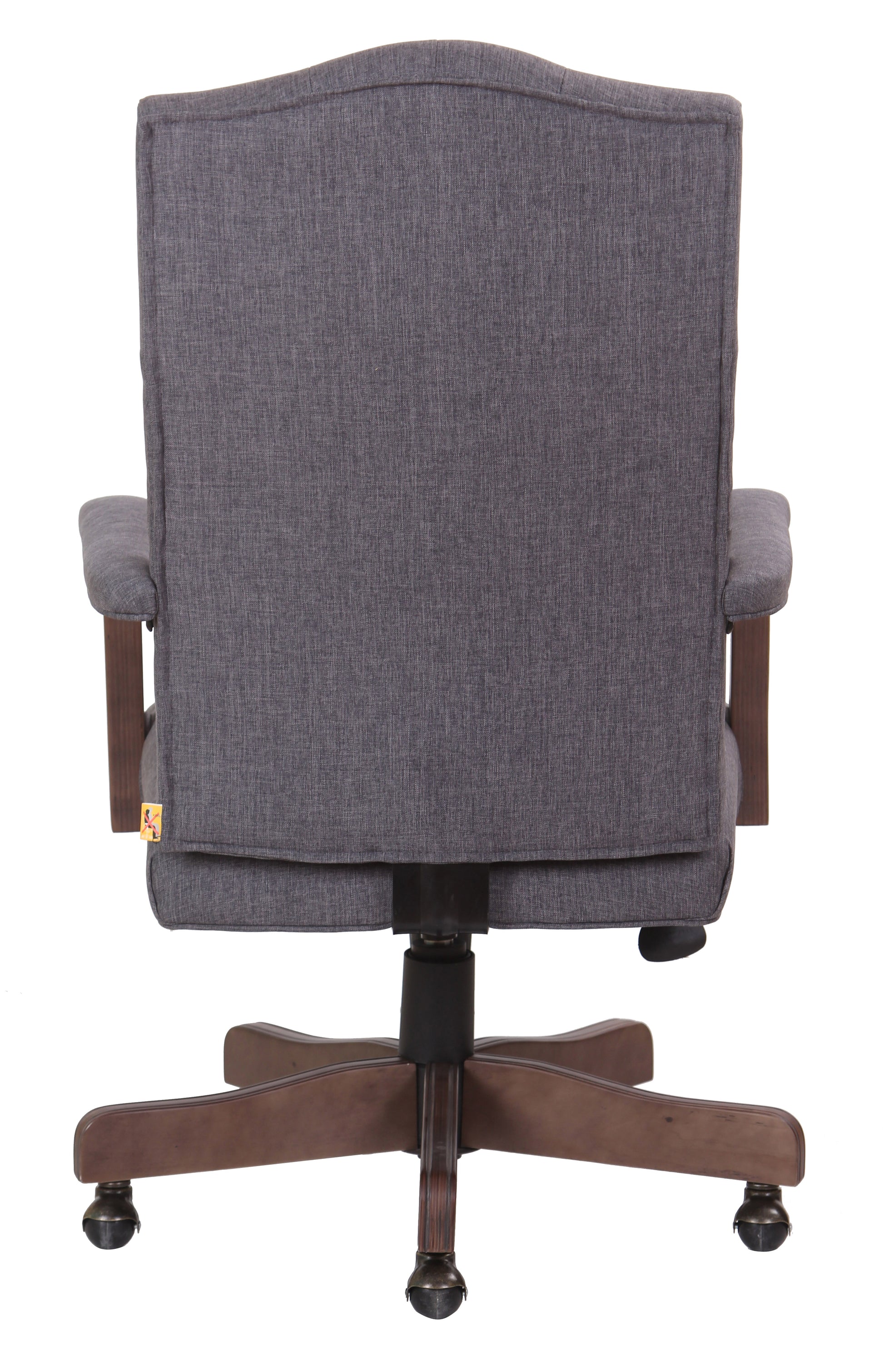 BOSS Executive Slate Grey Commercial Grade Linen Chair With Driftwood Finish Frame image 5