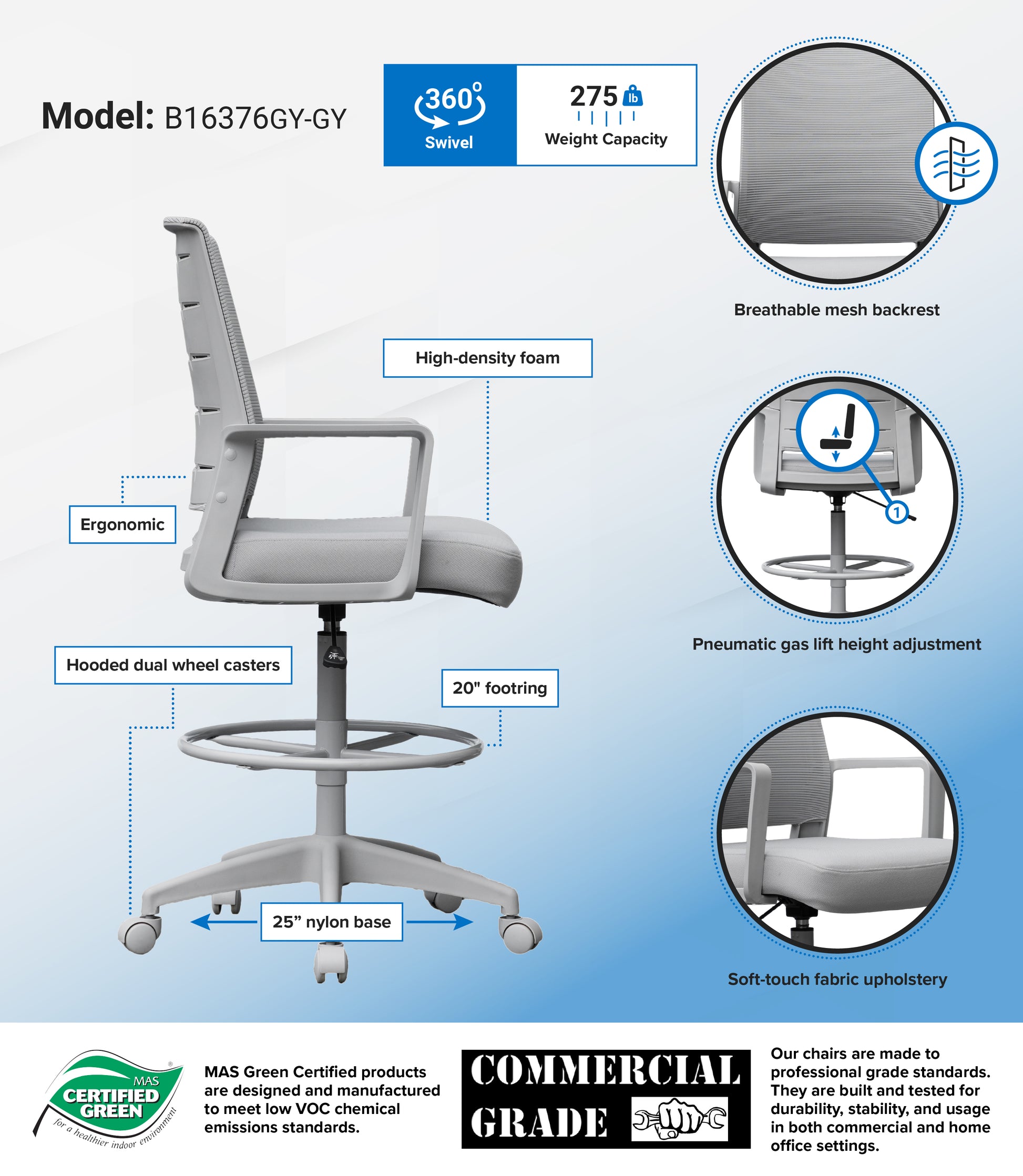 Boss All Grey Stool image 3