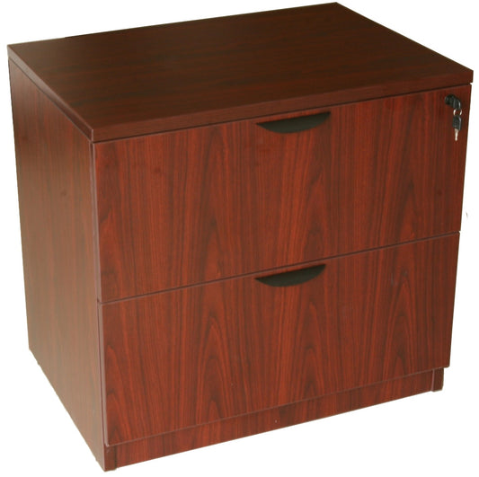 Boss 2-Drawer Lateral File, Mahogany