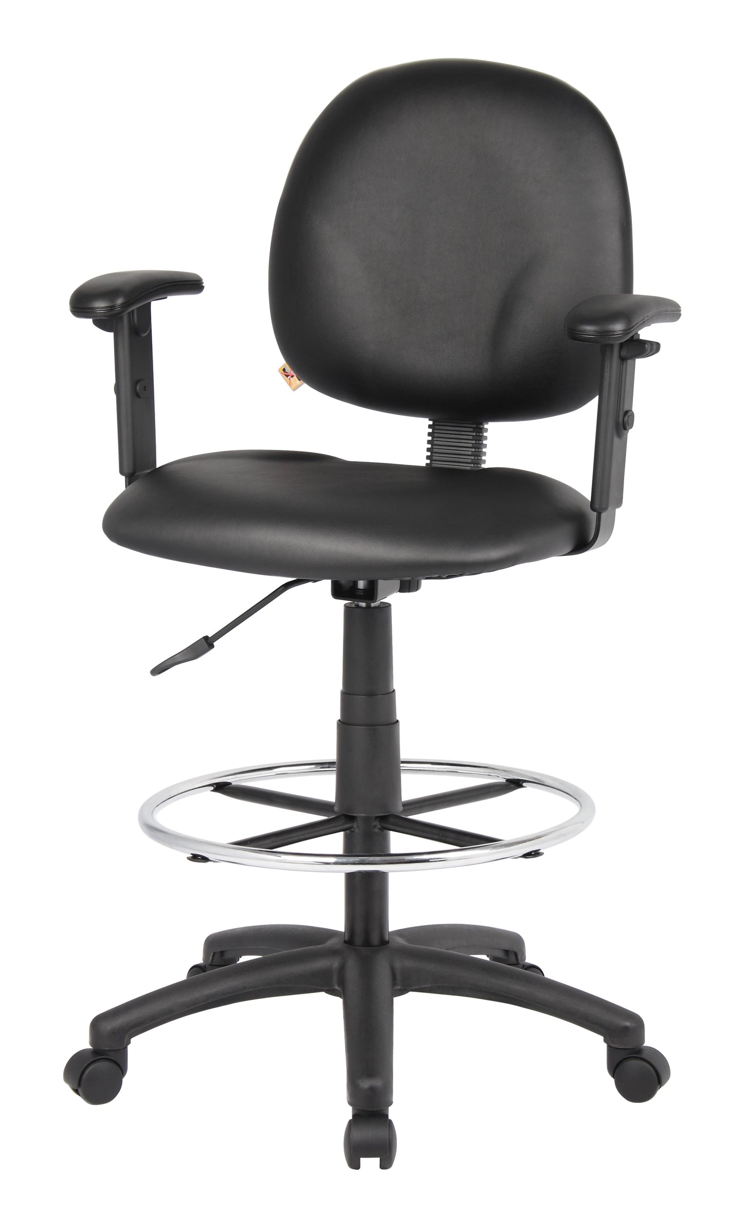 Boss Black Antimicrobial Drafting Stools W/Adj Arms & Footring image 6