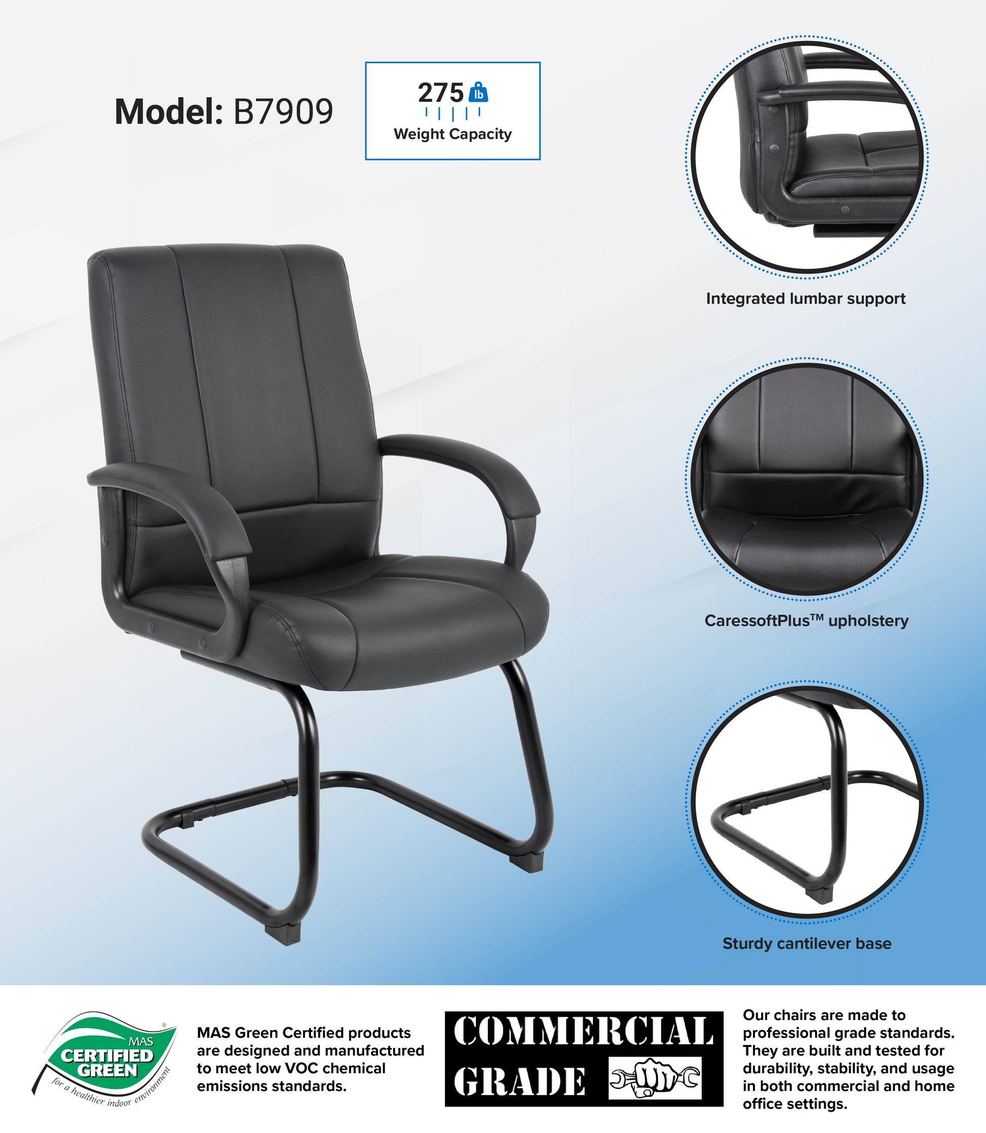Boss CaressoftPlus  Mid Back Guest Chair image 3