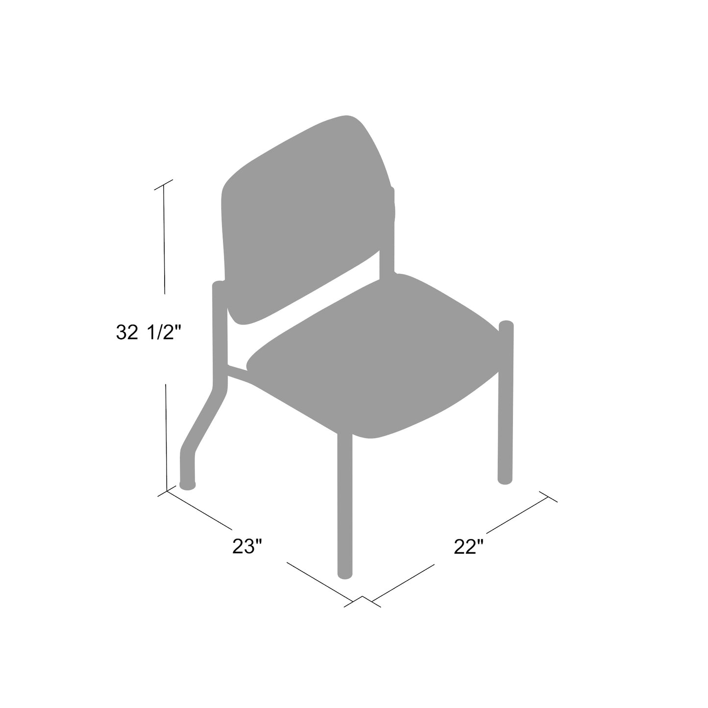 Boss Armless Guest Chair, 300 lb. weight capacity image 4