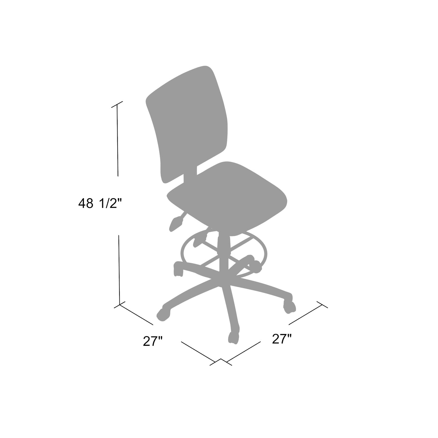 Boss Multi-Function LeatherPlus Drafting Stool image 4