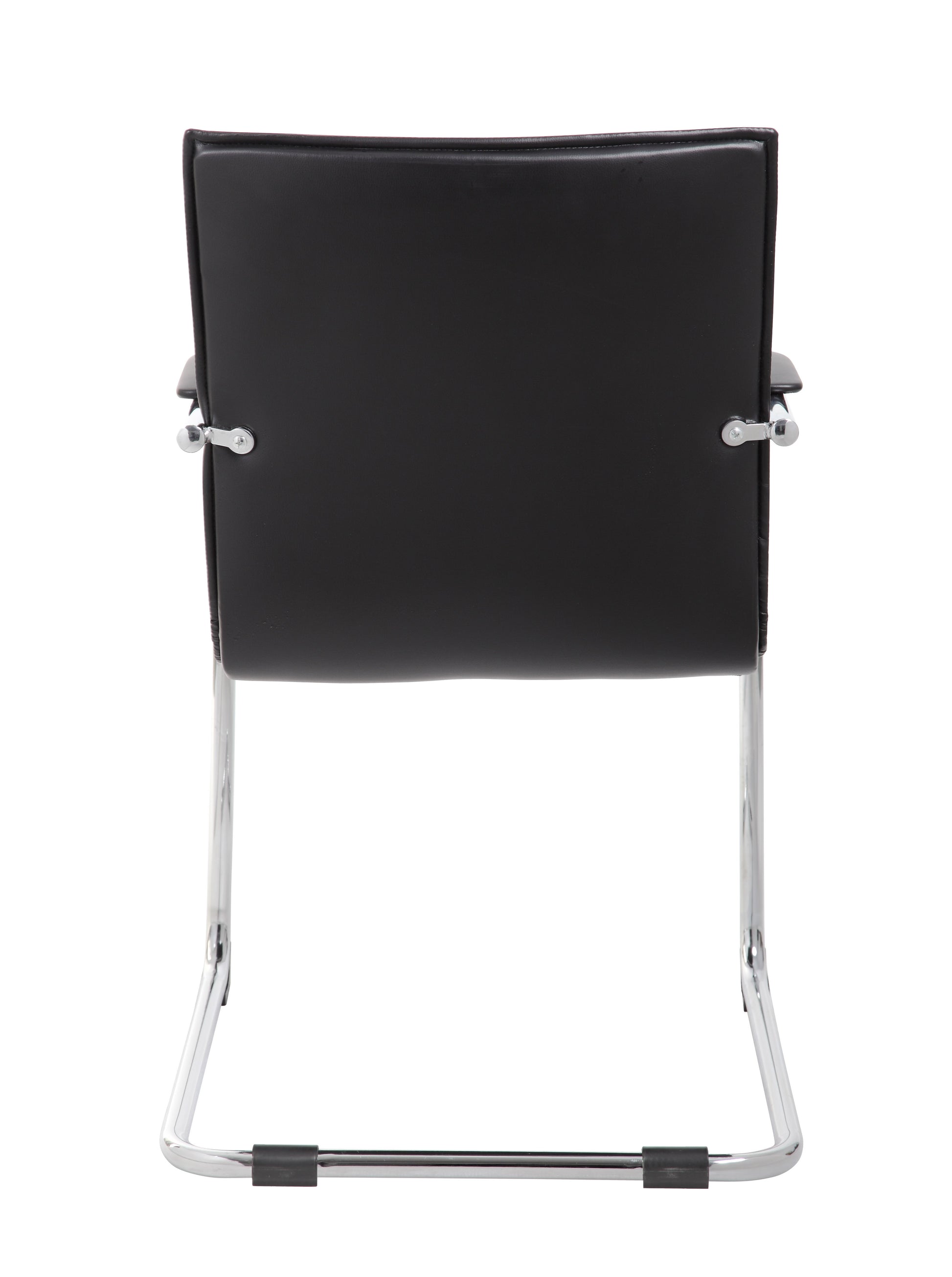 Boss Chrome Frame, Black Vinyl Side Chair, 2 pack image 8