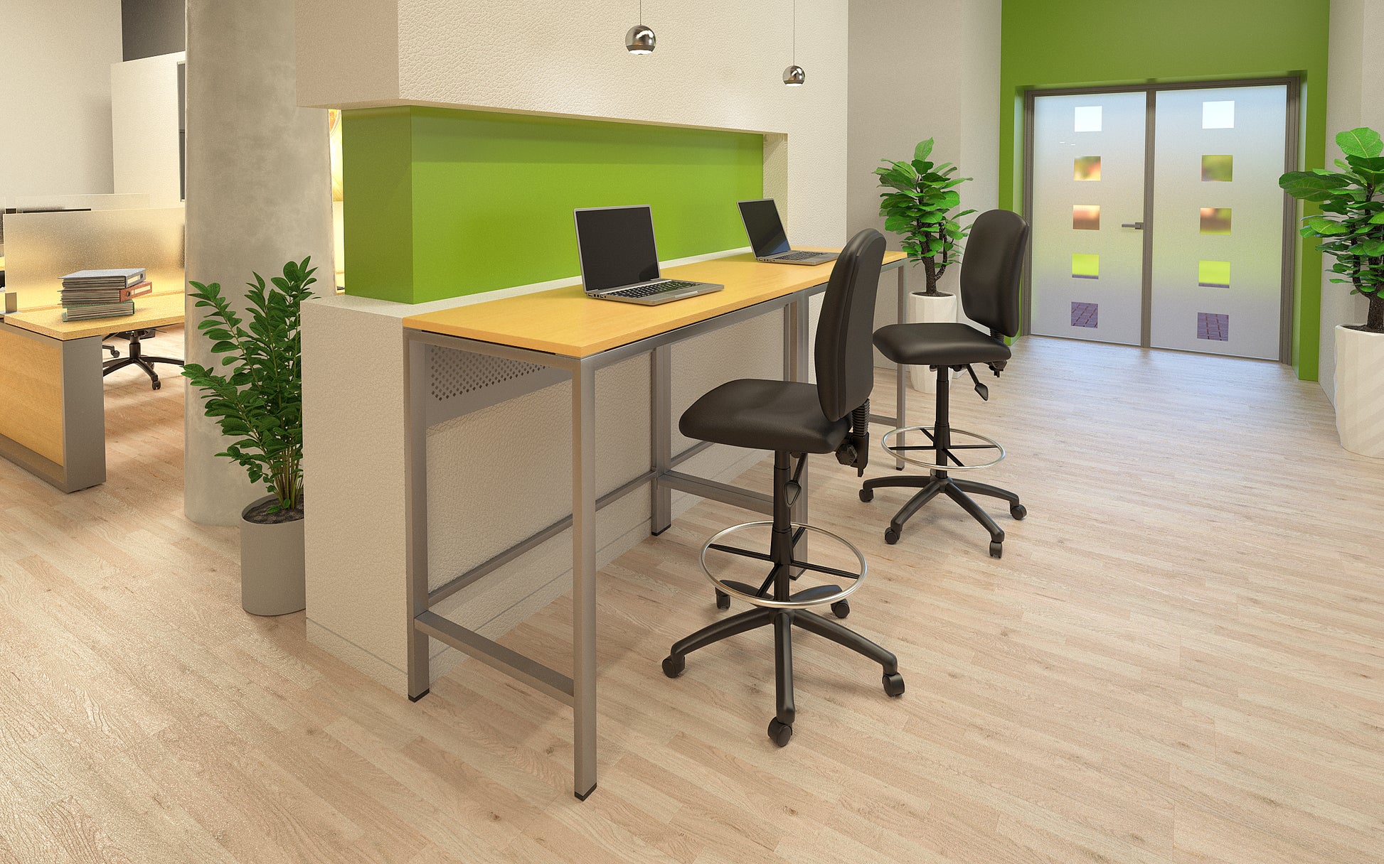 Boss Multi-Function LeatherPlus Drafting Stool image 2