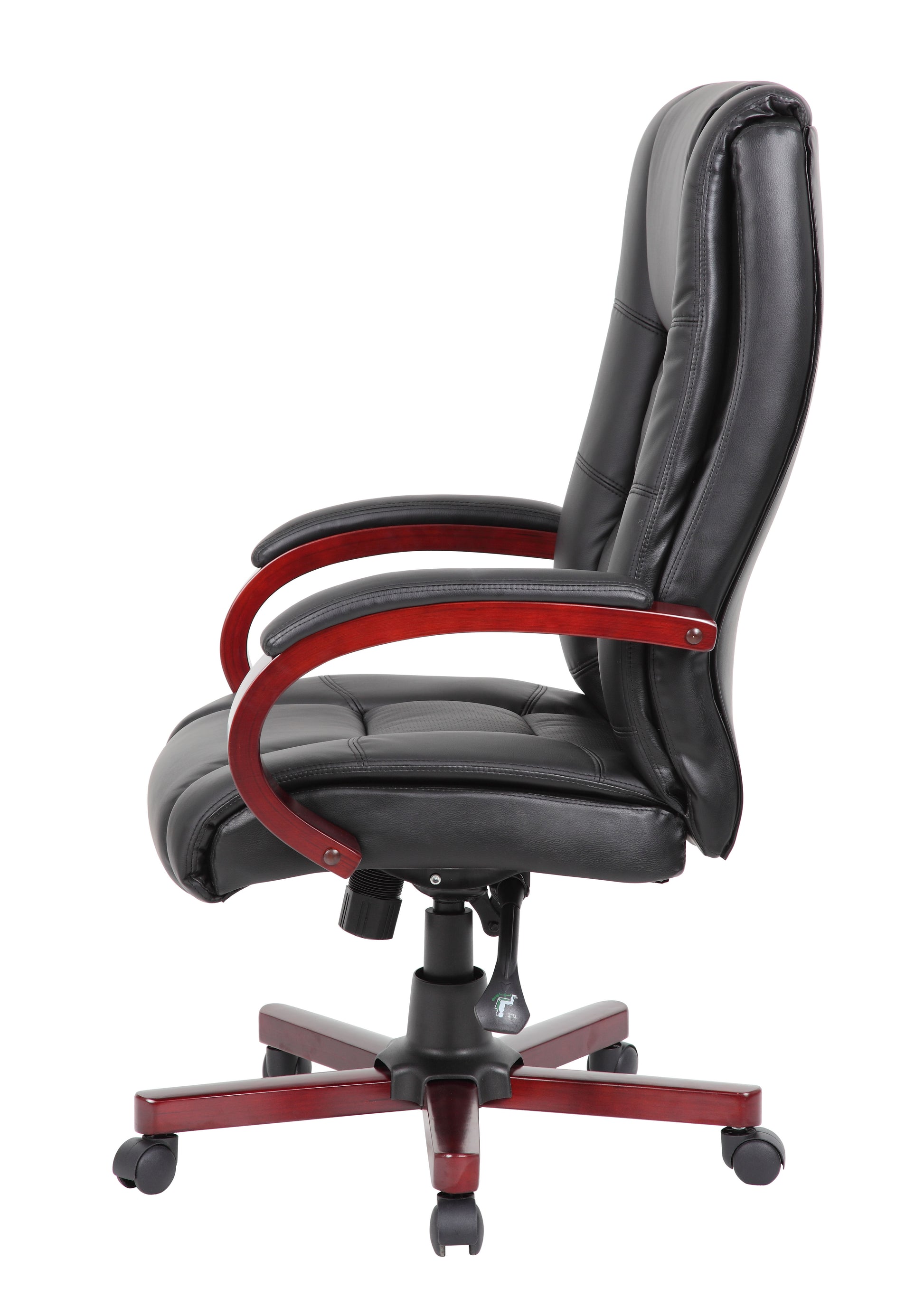 Boss High Back Executive Wood Finished Chair, Mahogany image 5