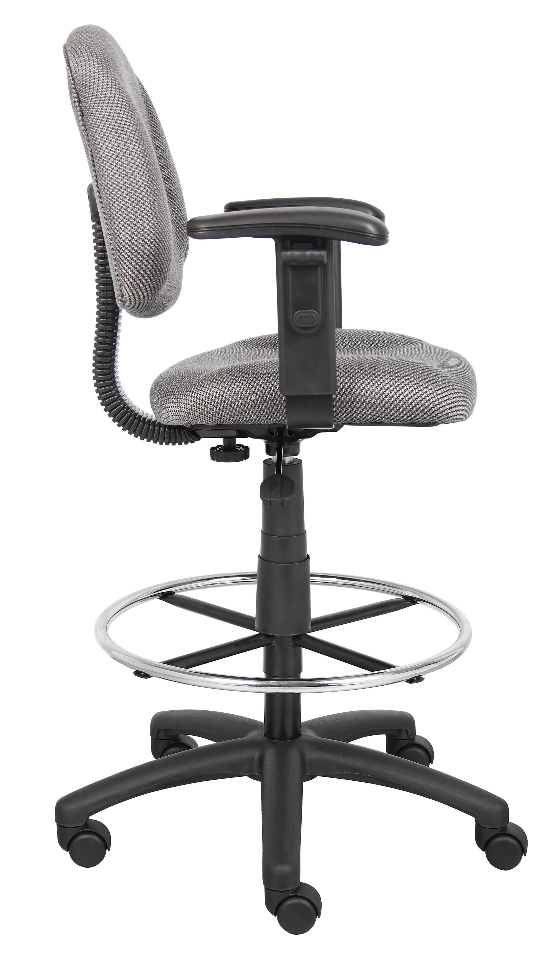 Boss Drafting Stool (B315-Gy) W/Footring And Adjustable Arms image 7