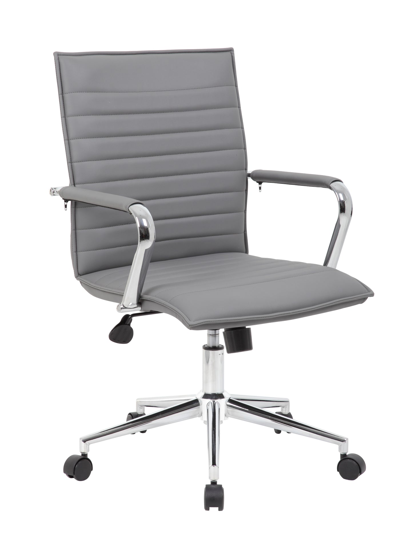 Boss Grey Vinyl Hospitality Chair
