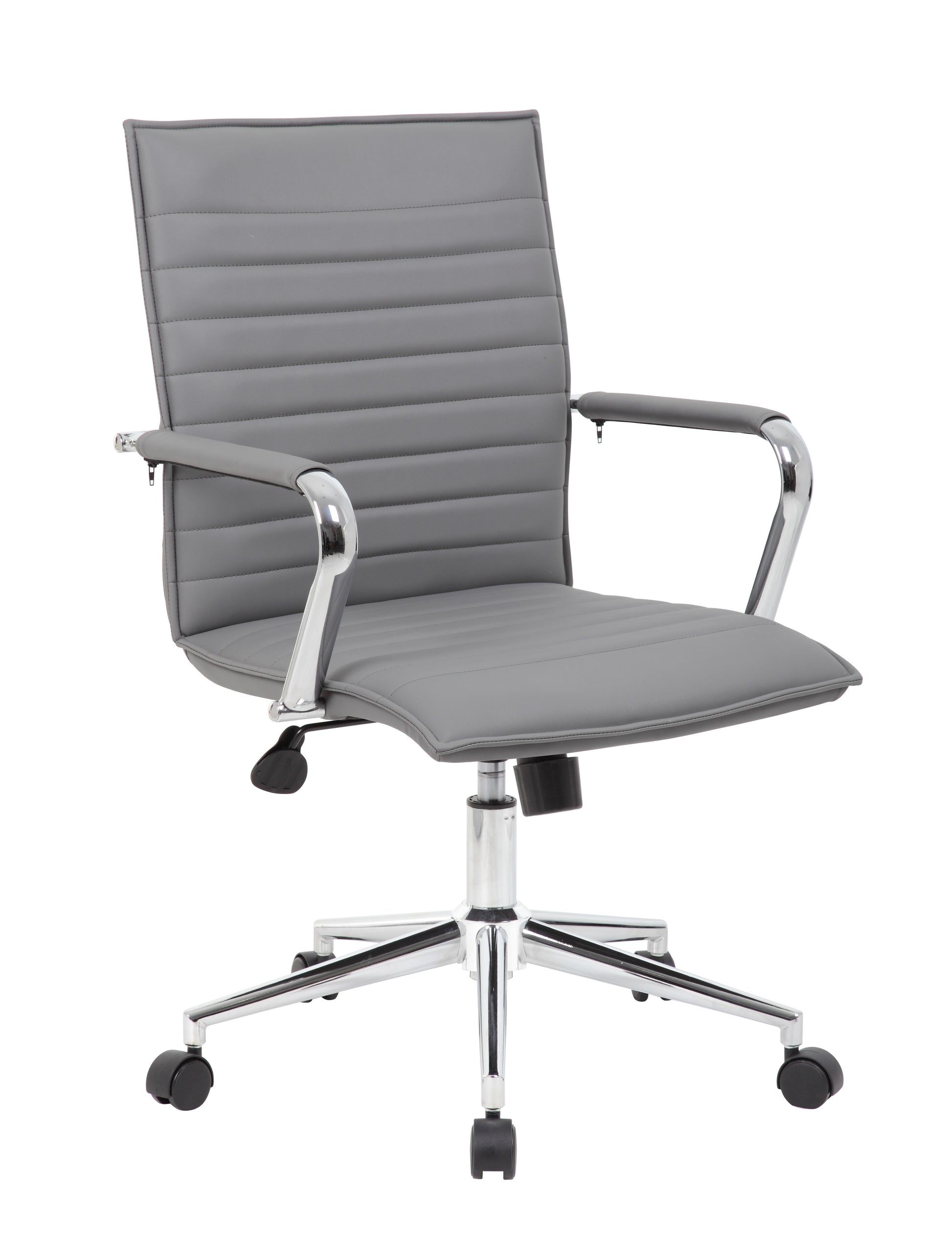 Boss Grey Vinyl Hospitality Chair