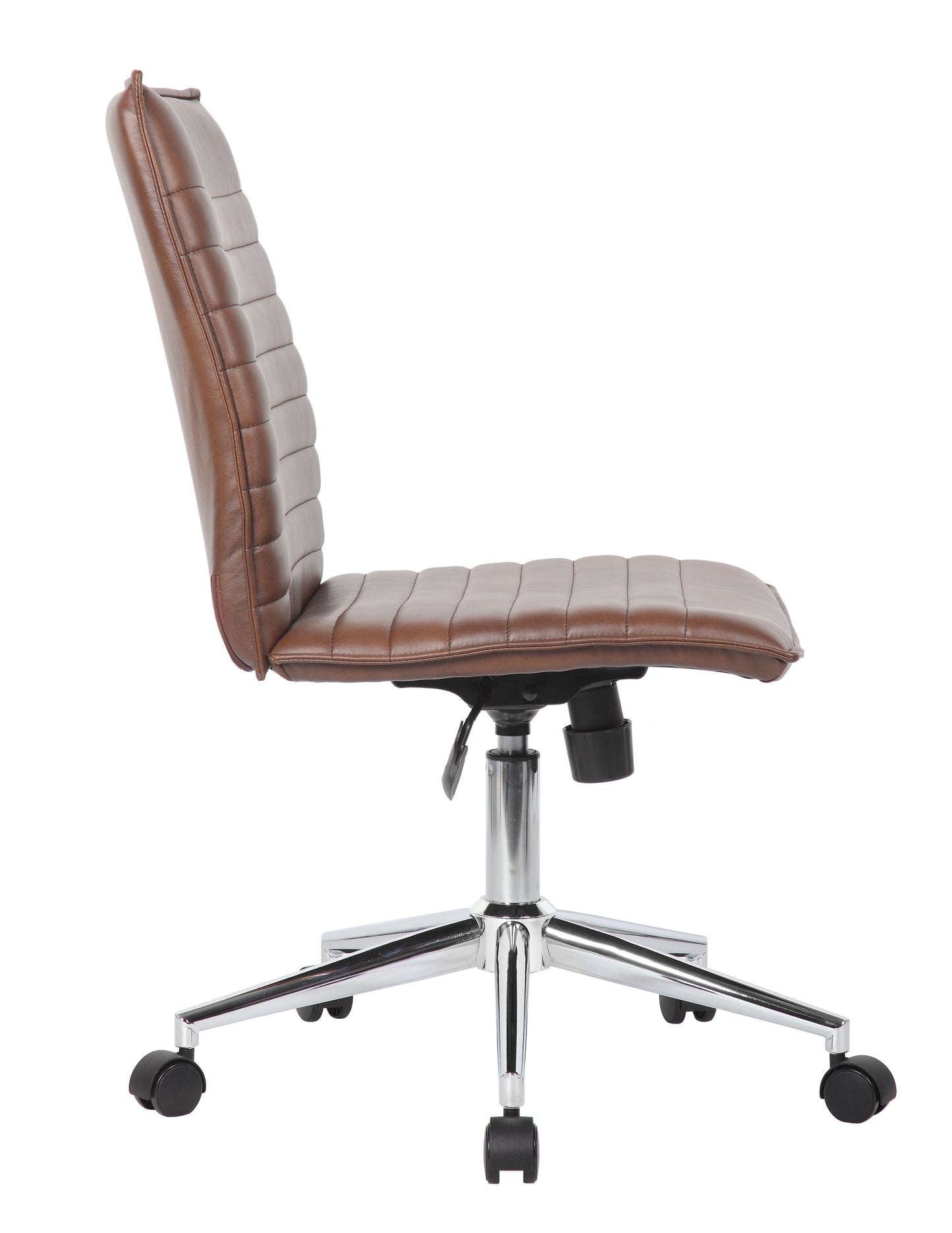 Boss Brown Vinyl Armless Hospitality Chair image 8