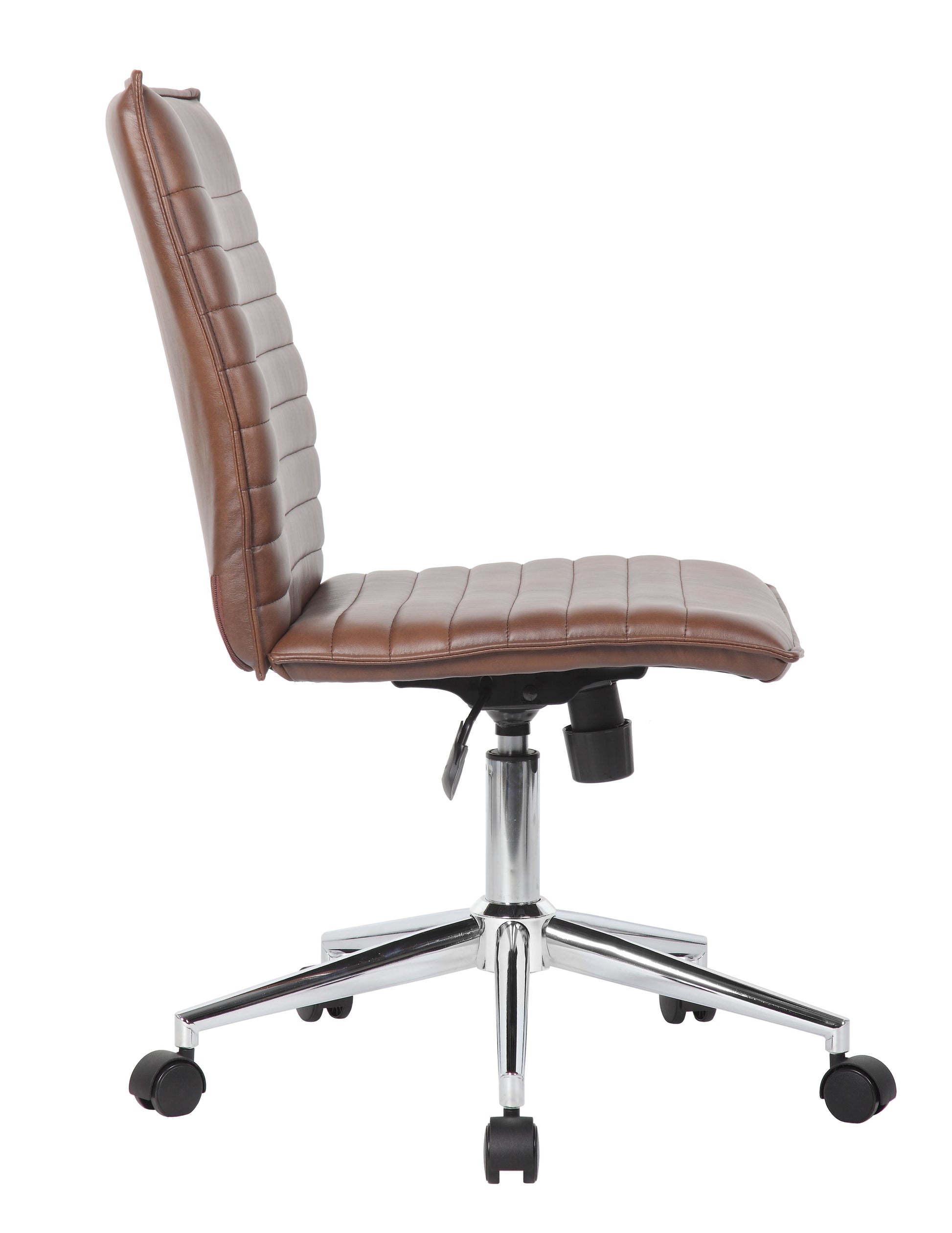 Boss Brown Vinyl Armless Hospitality Chair image 8