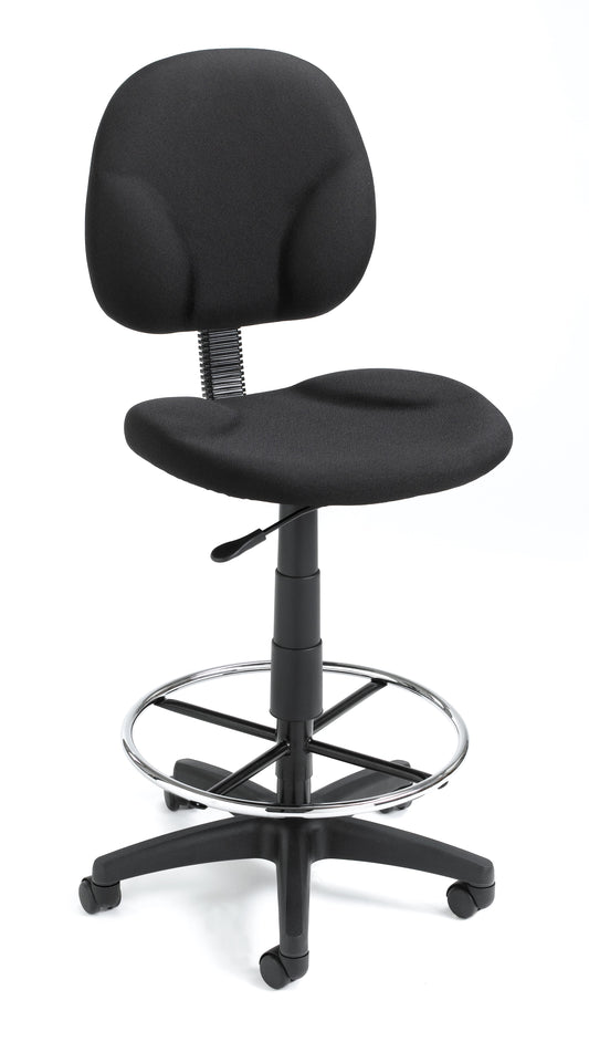 Boss Black Fabric Drafting Stools W/Footring