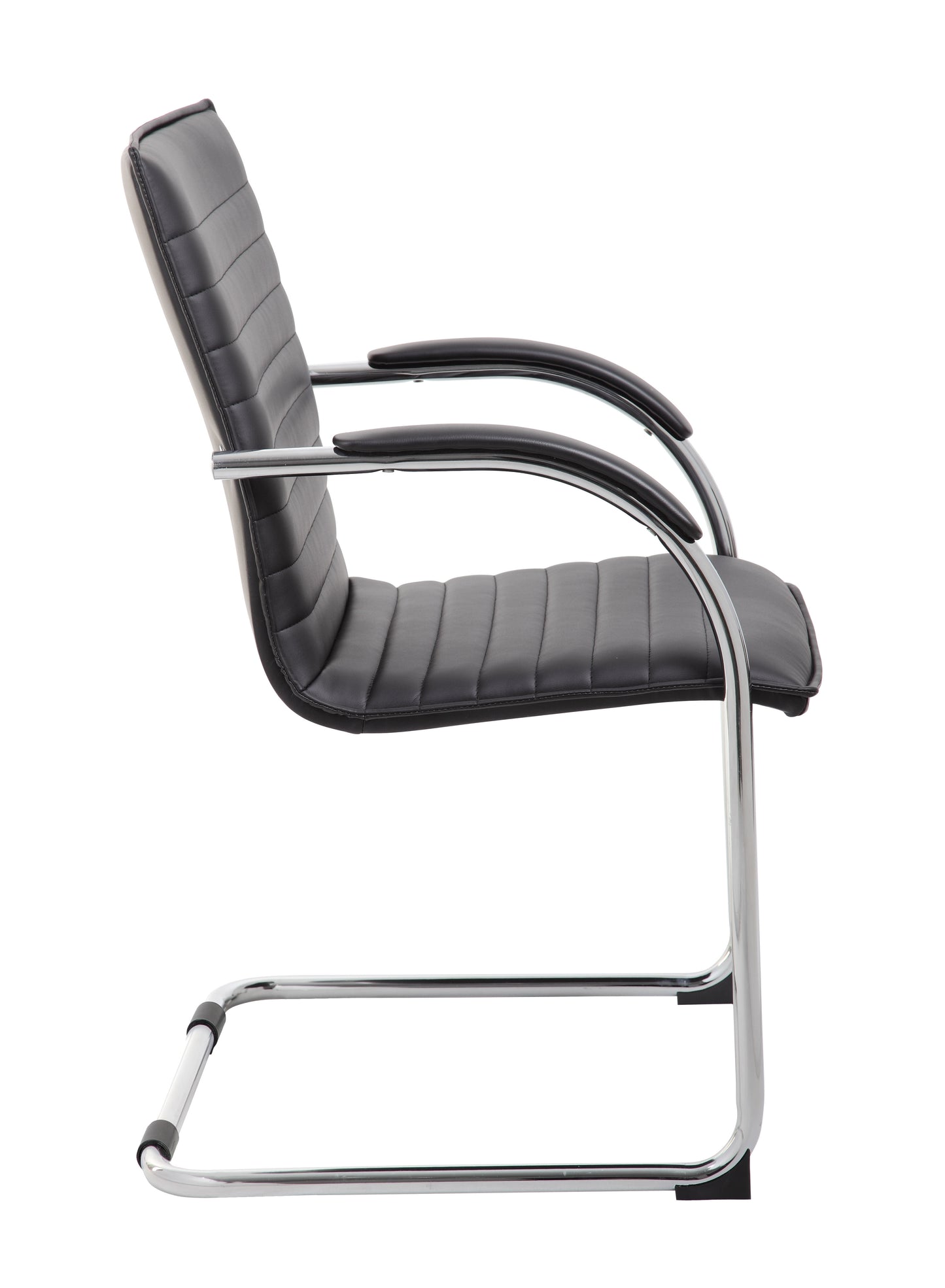 Boss Chrome Frame, Black Vinyl Side Chair, 2 pack image 7