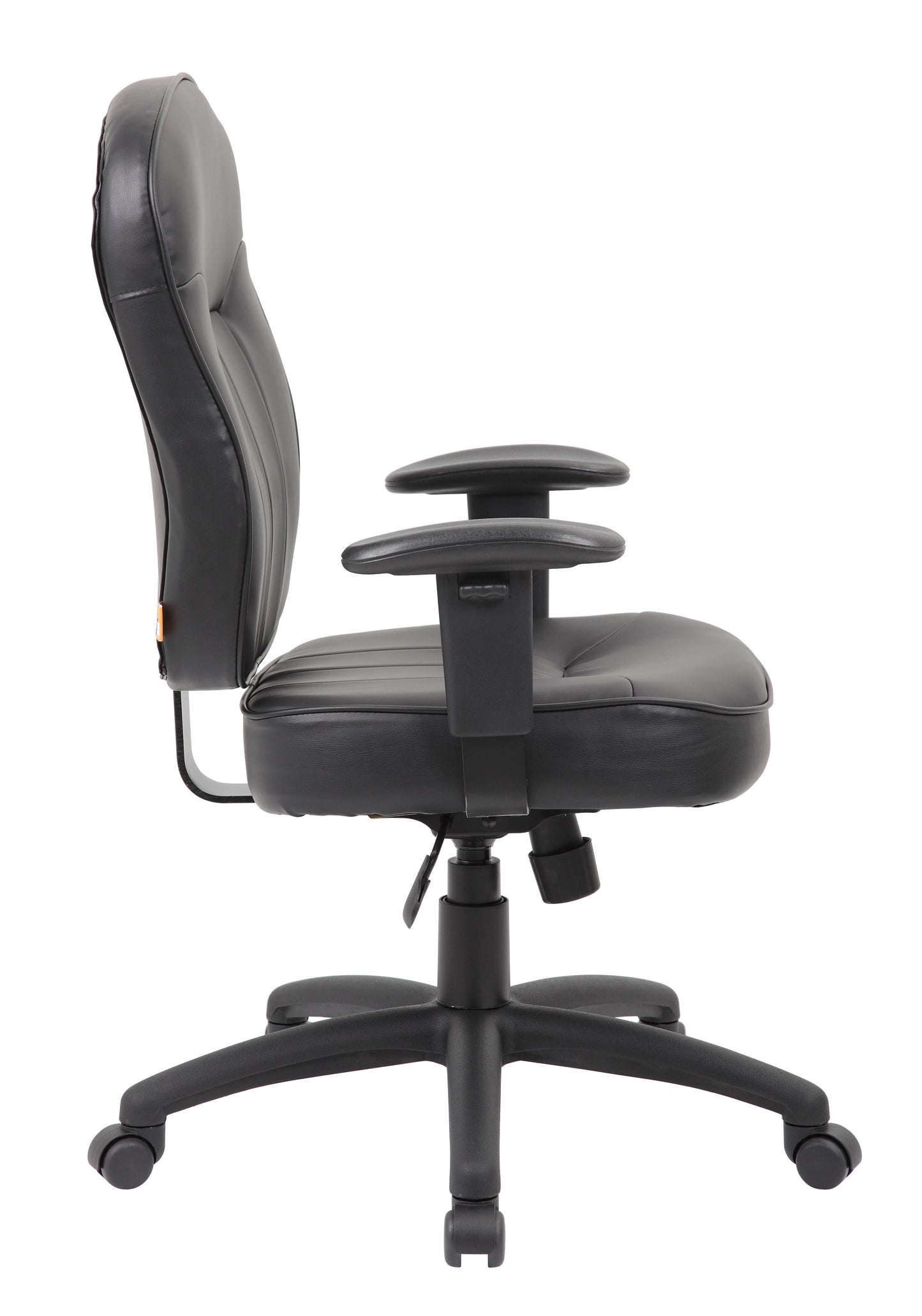 Boss Black Leather Task Chair W/ Adjustable Arms image 7