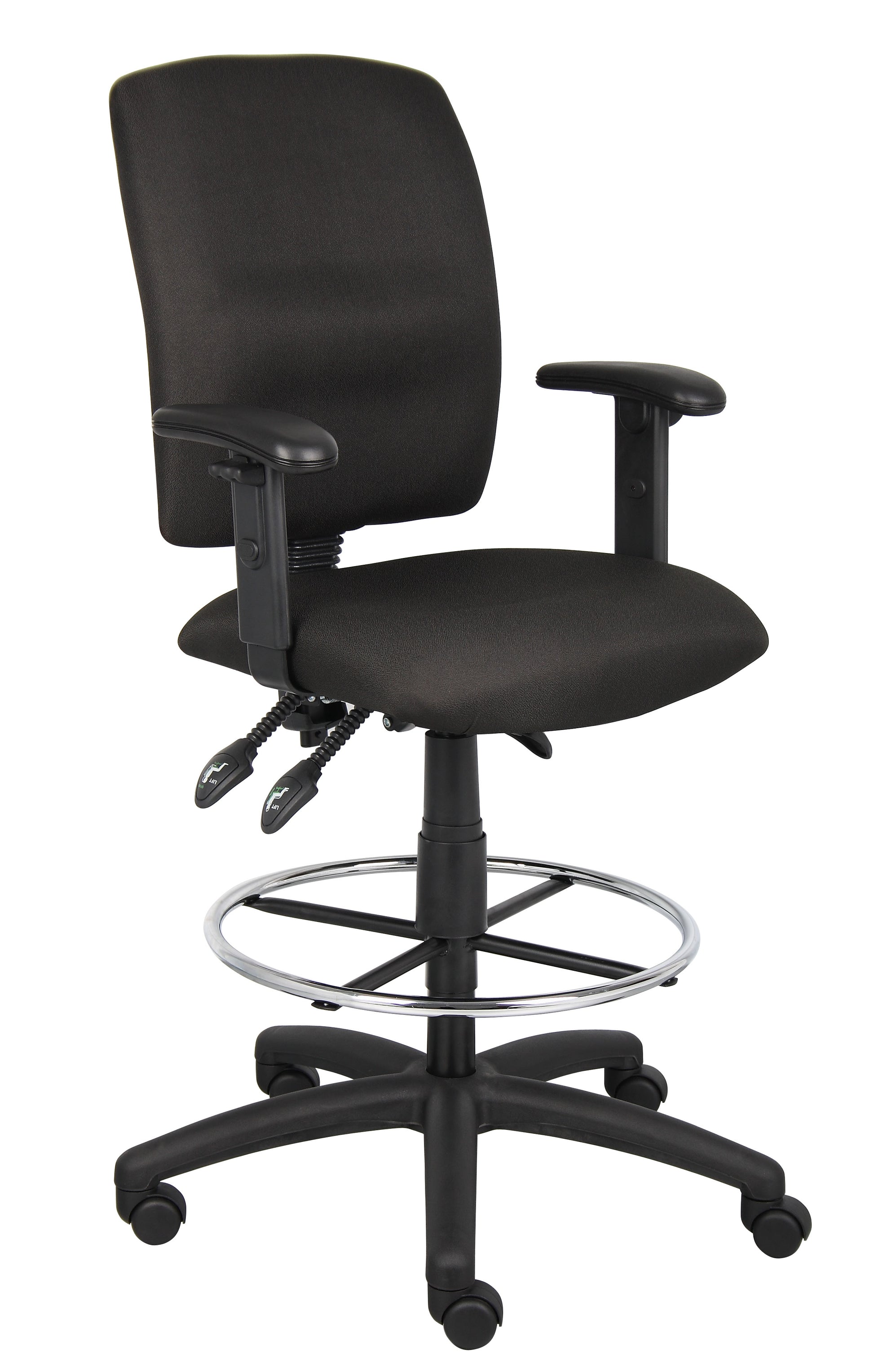 Boss Multi-Function Fabric Drafting Stool W/ Adjustable Arms