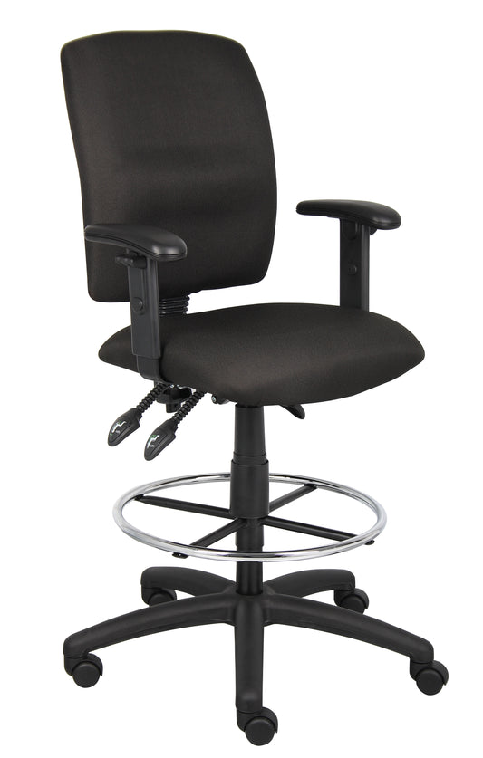 Boss Multi-Function Fabric Drafting Stool W/ Adjustable Arms
